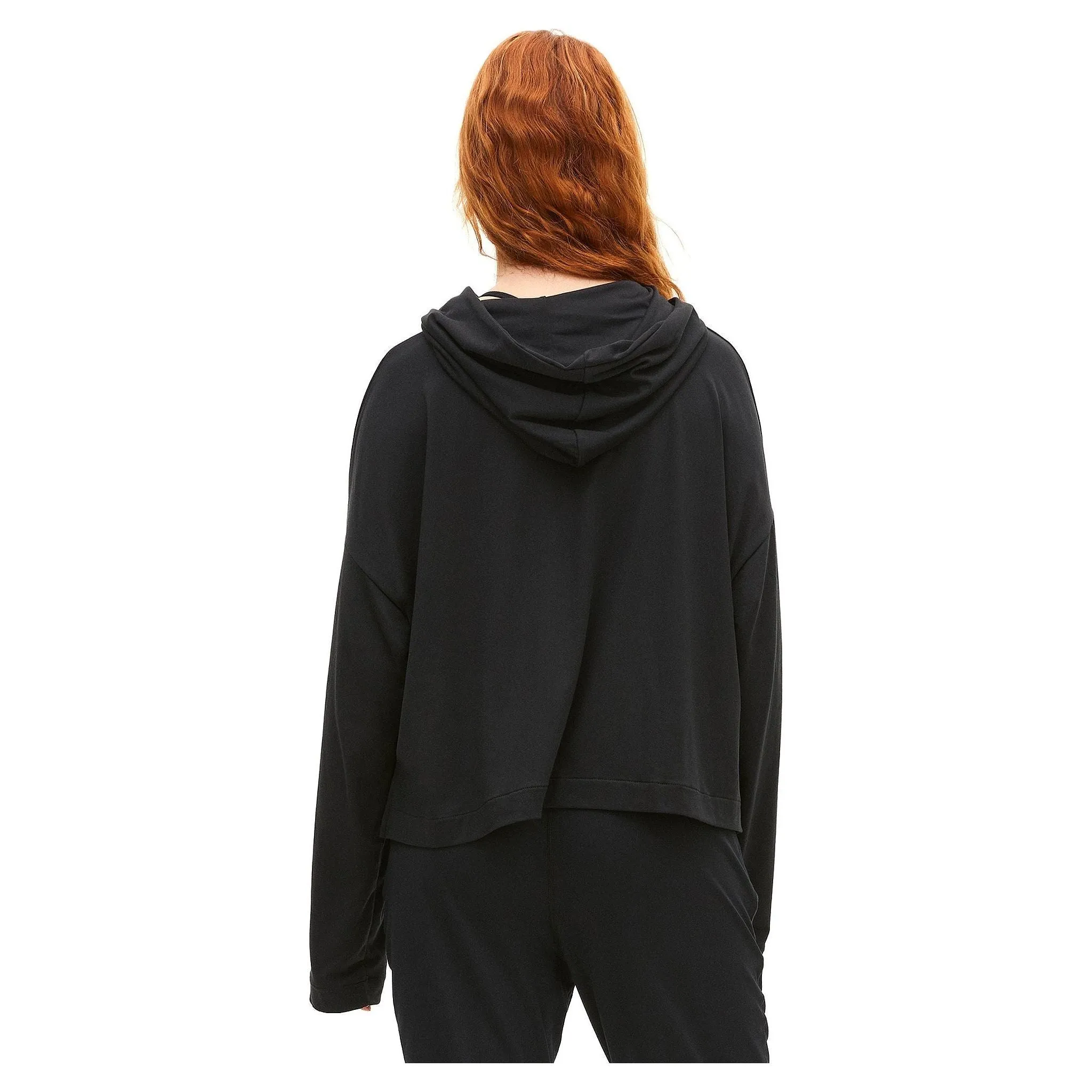 Soft Cropped Hoodie, Black