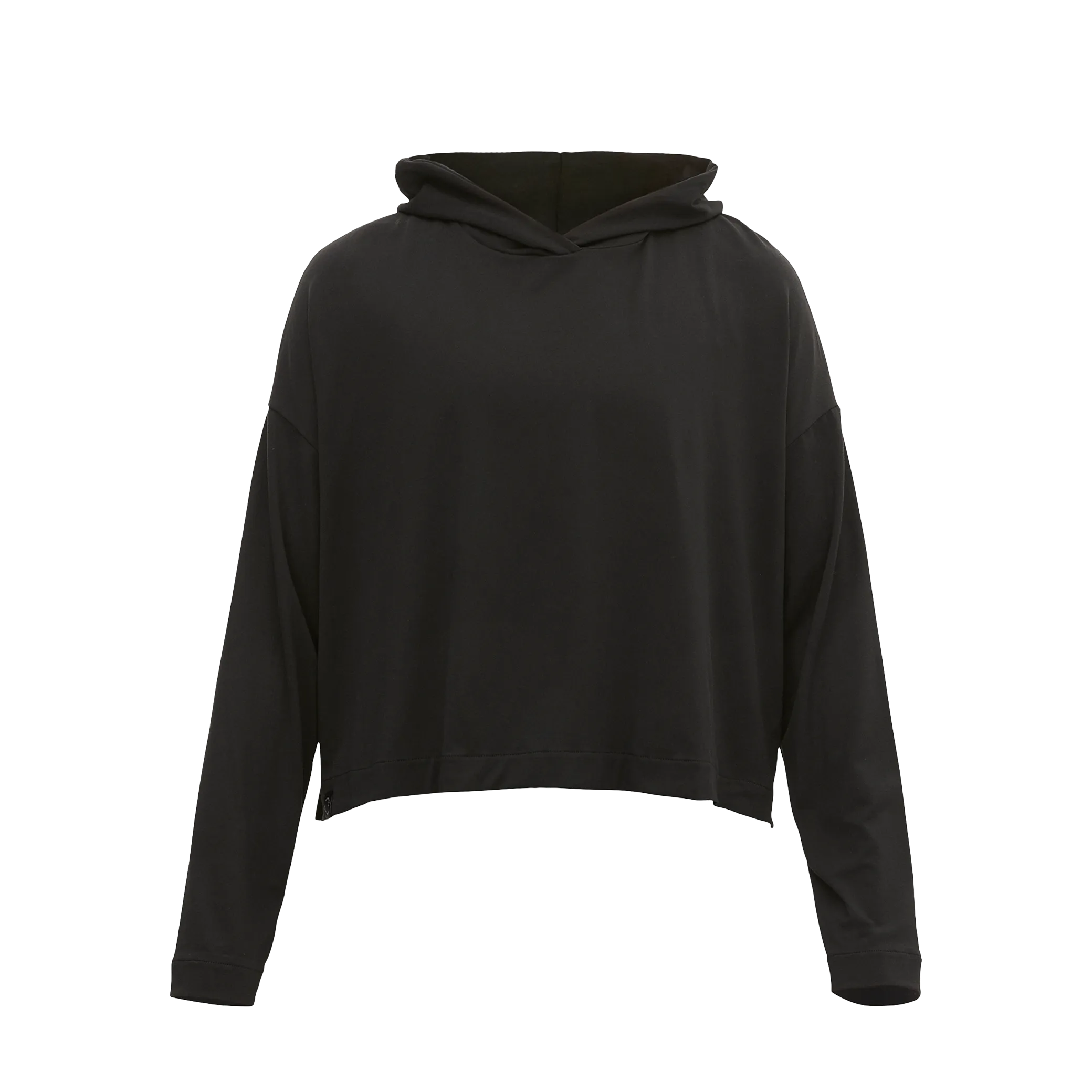 Soft Cropped Hoodie, Black