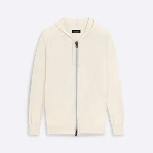 Solid Full Zip Sweater with Hood