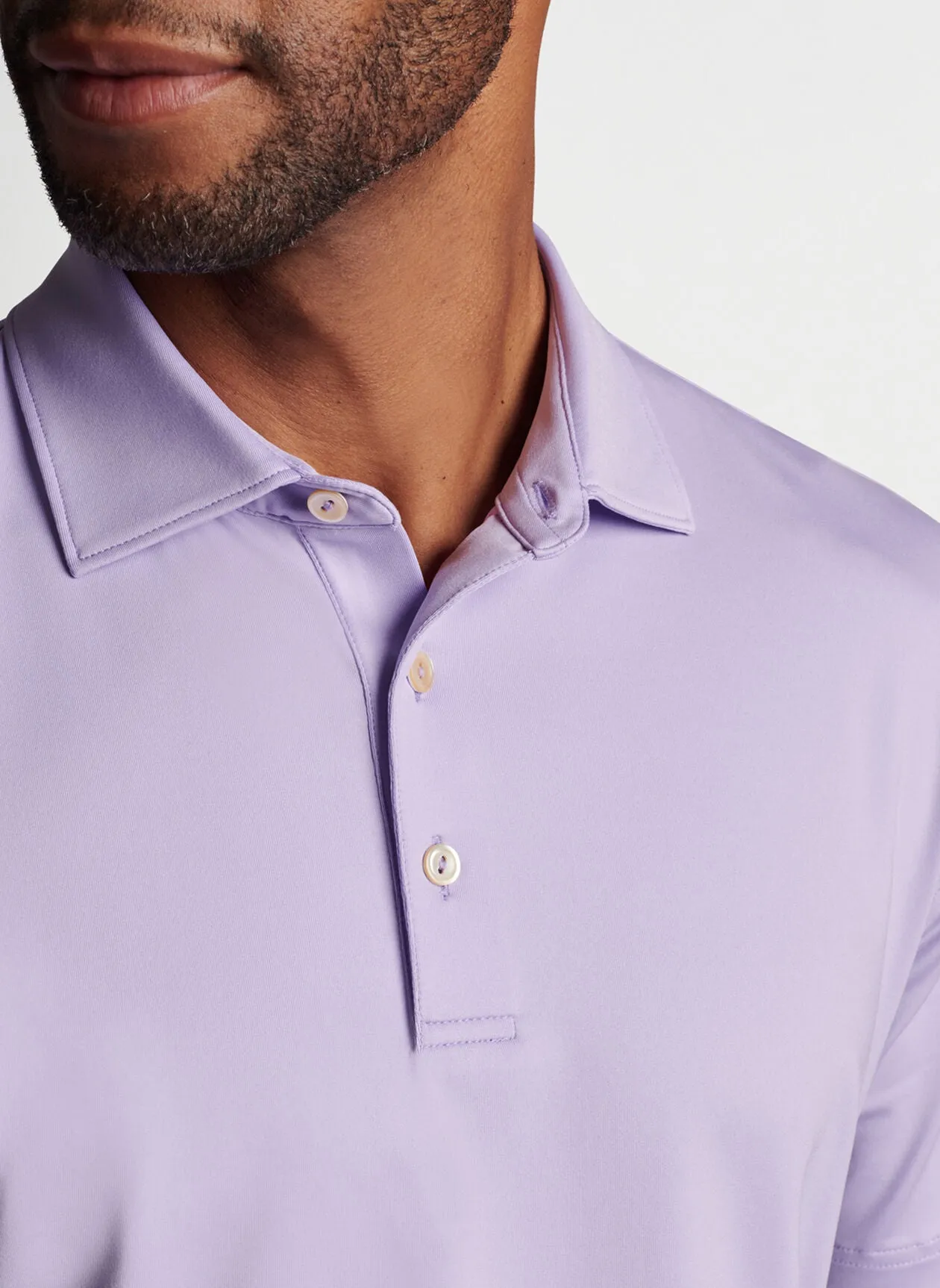 Solid Performance Jersey Polo (Moonflower)
