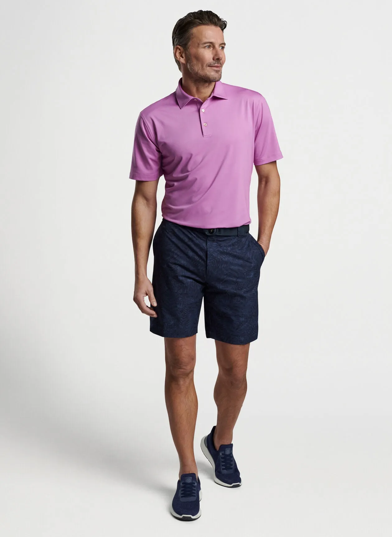 Solid Performance Jersey Polo (Oleander)