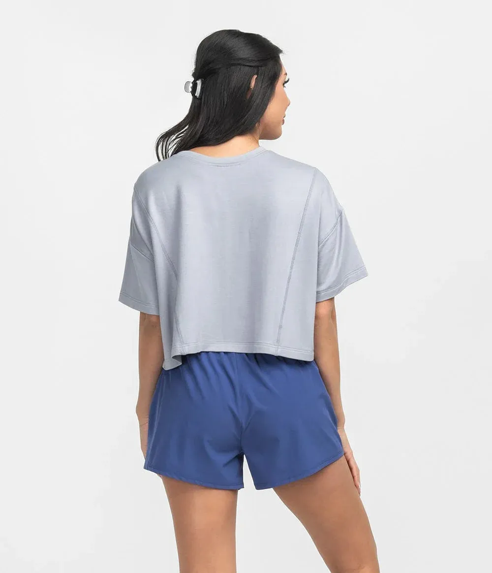 Southern Shirt All Day Cropped Tee - Harbor Slate