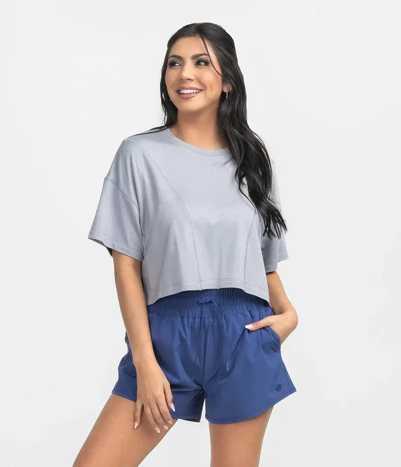 Southern Shirt All Day Cropped Tee - Harbor Slate