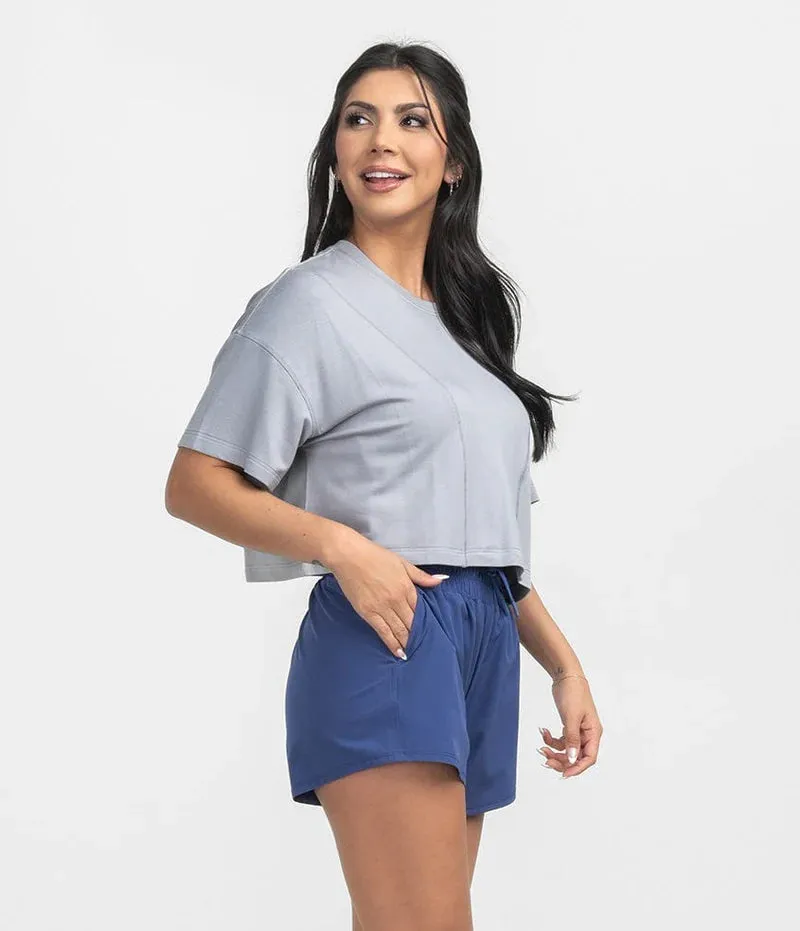 Southern Shirt All Day Cropped Tee - Harbor Slate