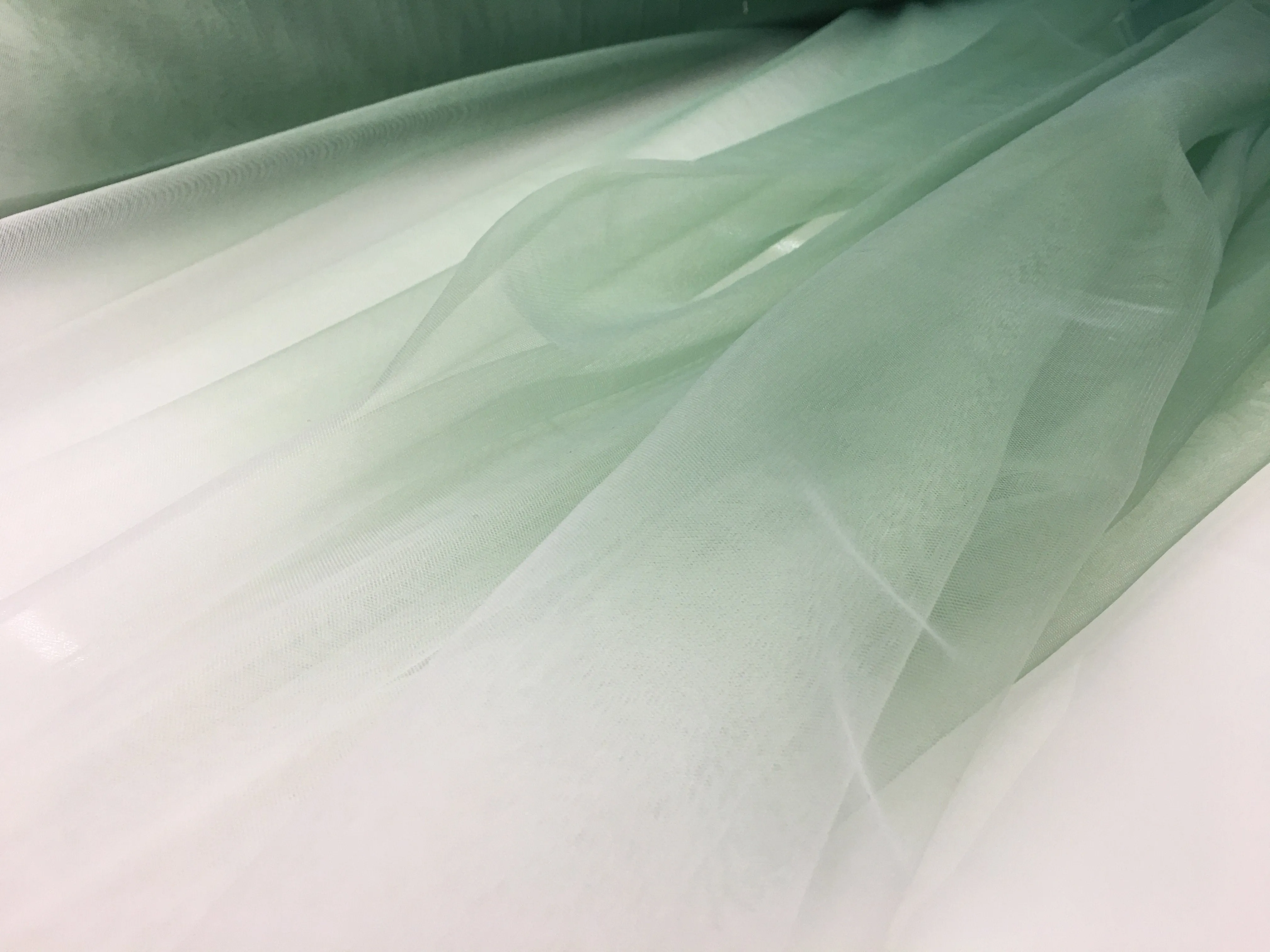 Special Design Ombre Color Transition Micro Knit Tulle Fabric