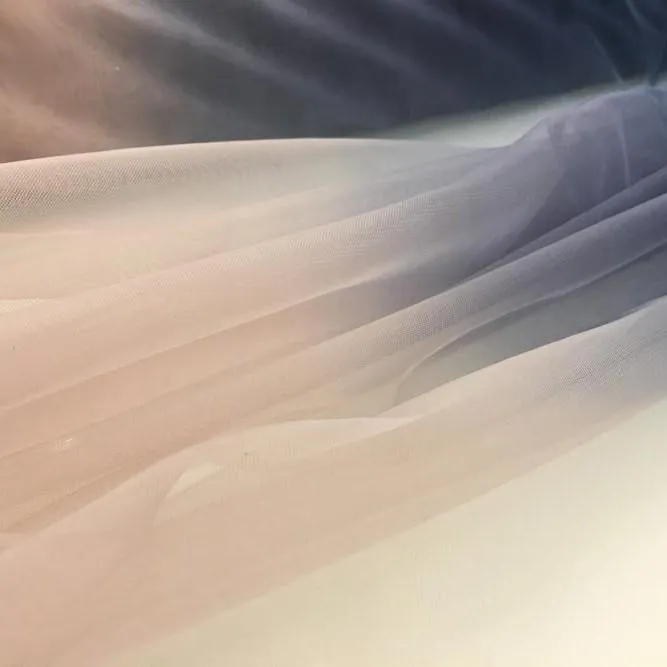 Special Design Ombre Color Transition Micro Knit Tulle Fabric