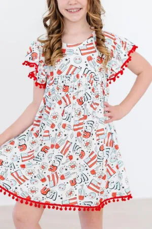 Star Spangled Cutie Pom Pom Dress