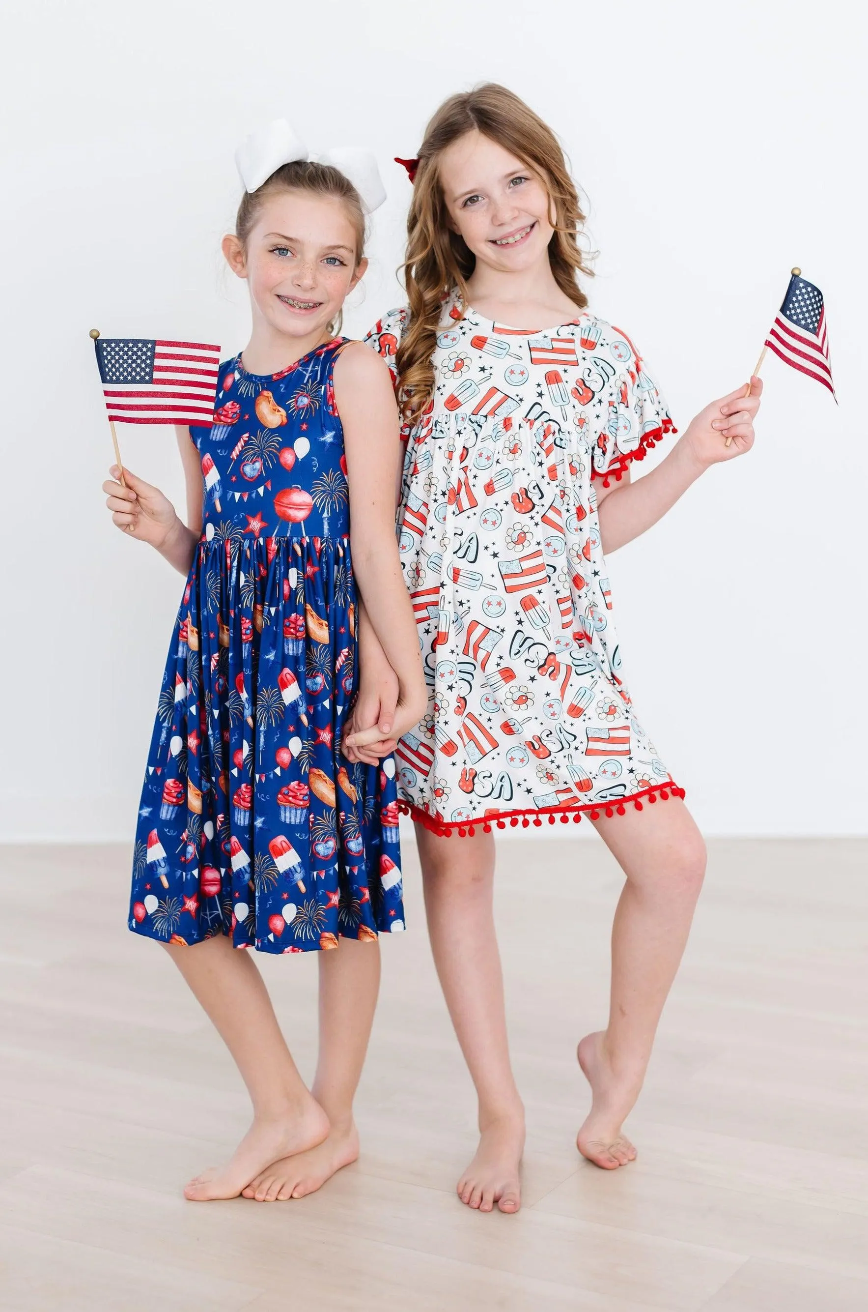 Star Spangled Cutie Pom Pom Dress