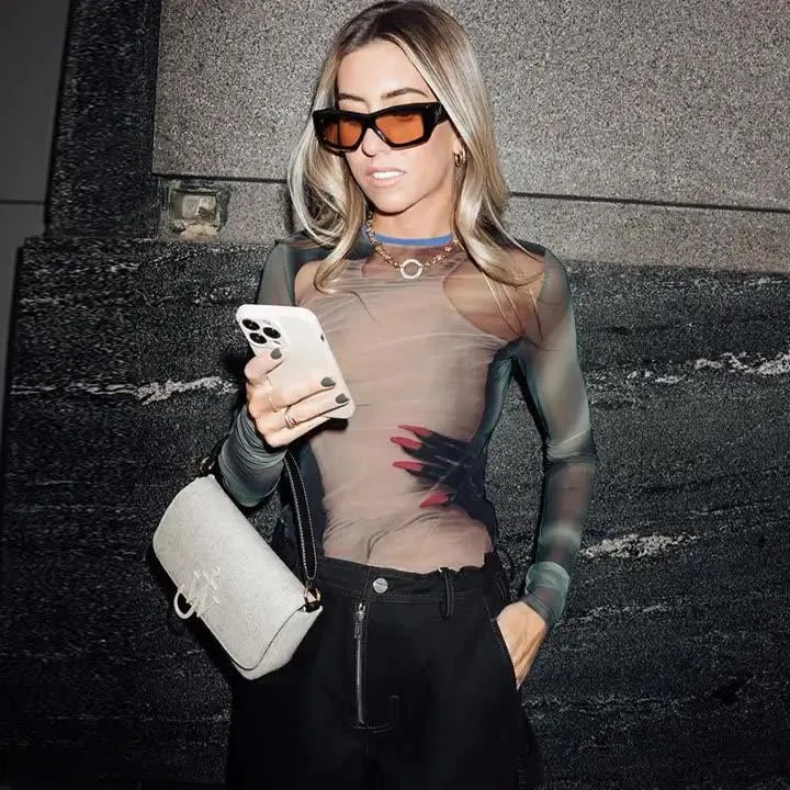 Stitched Mesh  painted bodysuit