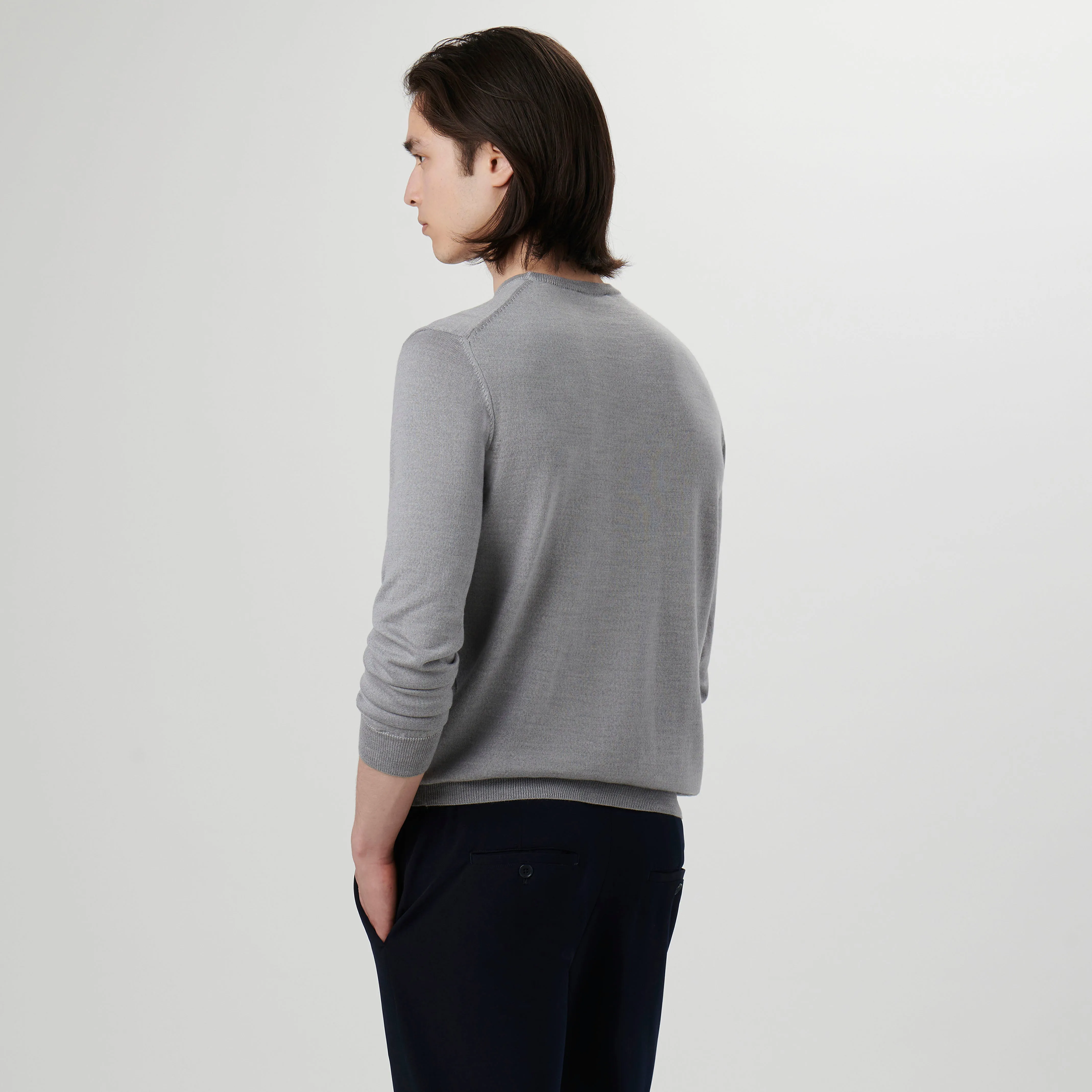 Super Merino Solid Crew Neck Sweater
