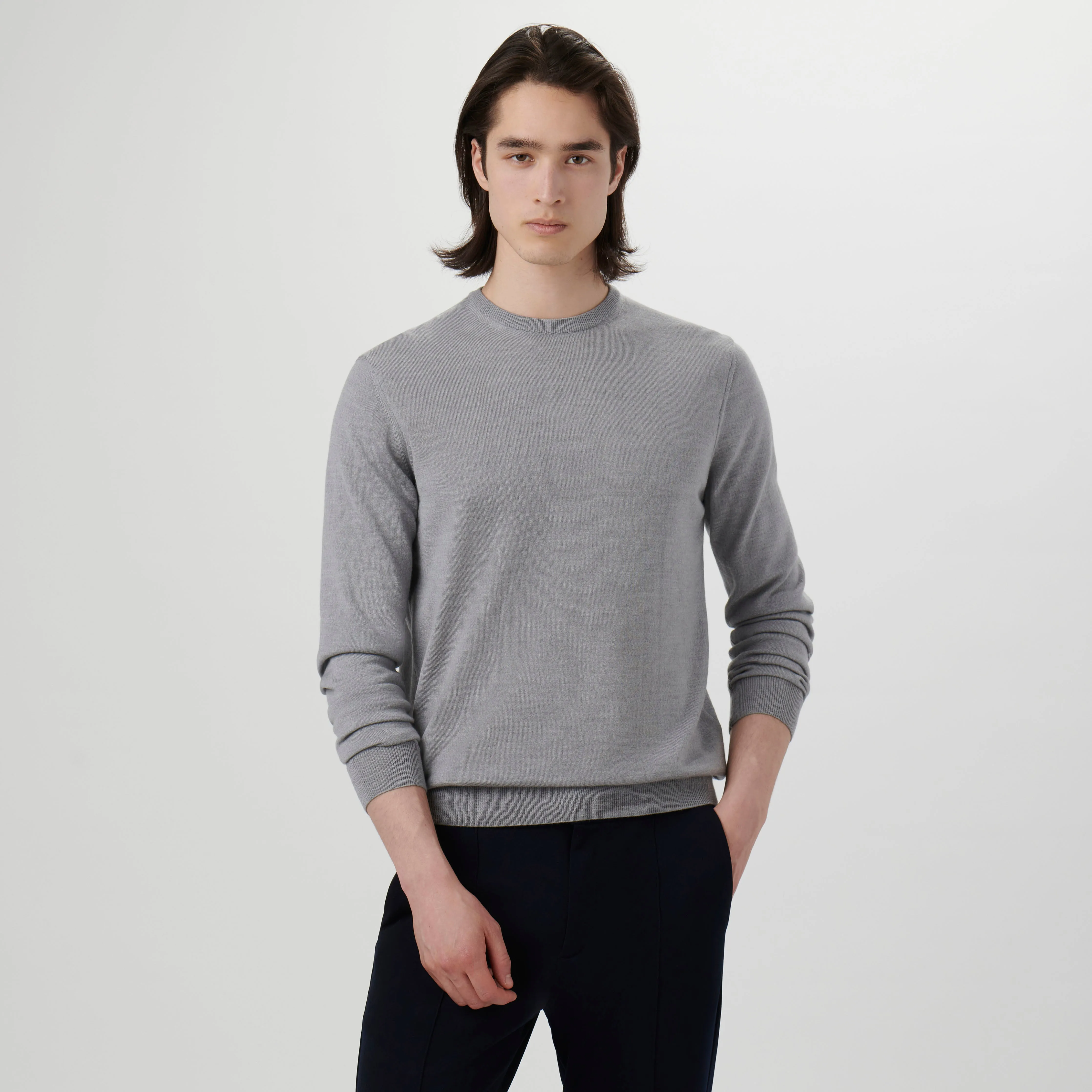 Super Merino Solid Crew Neck Sweater