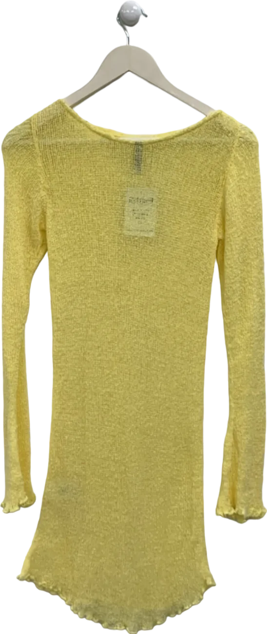 SYLK Yellow Knit Top UK XXS/XS