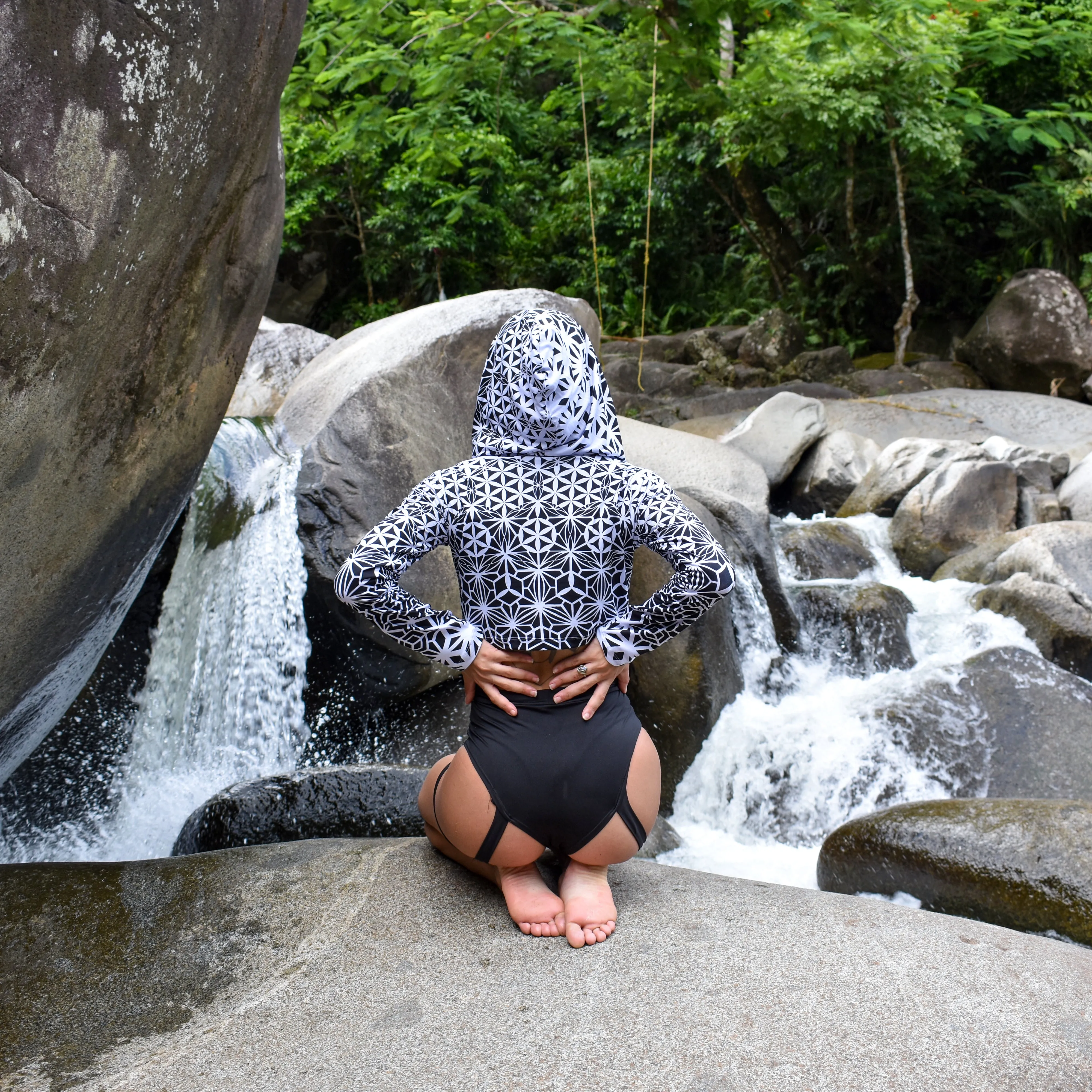 Tessellating Fractals Crop Hoodie
