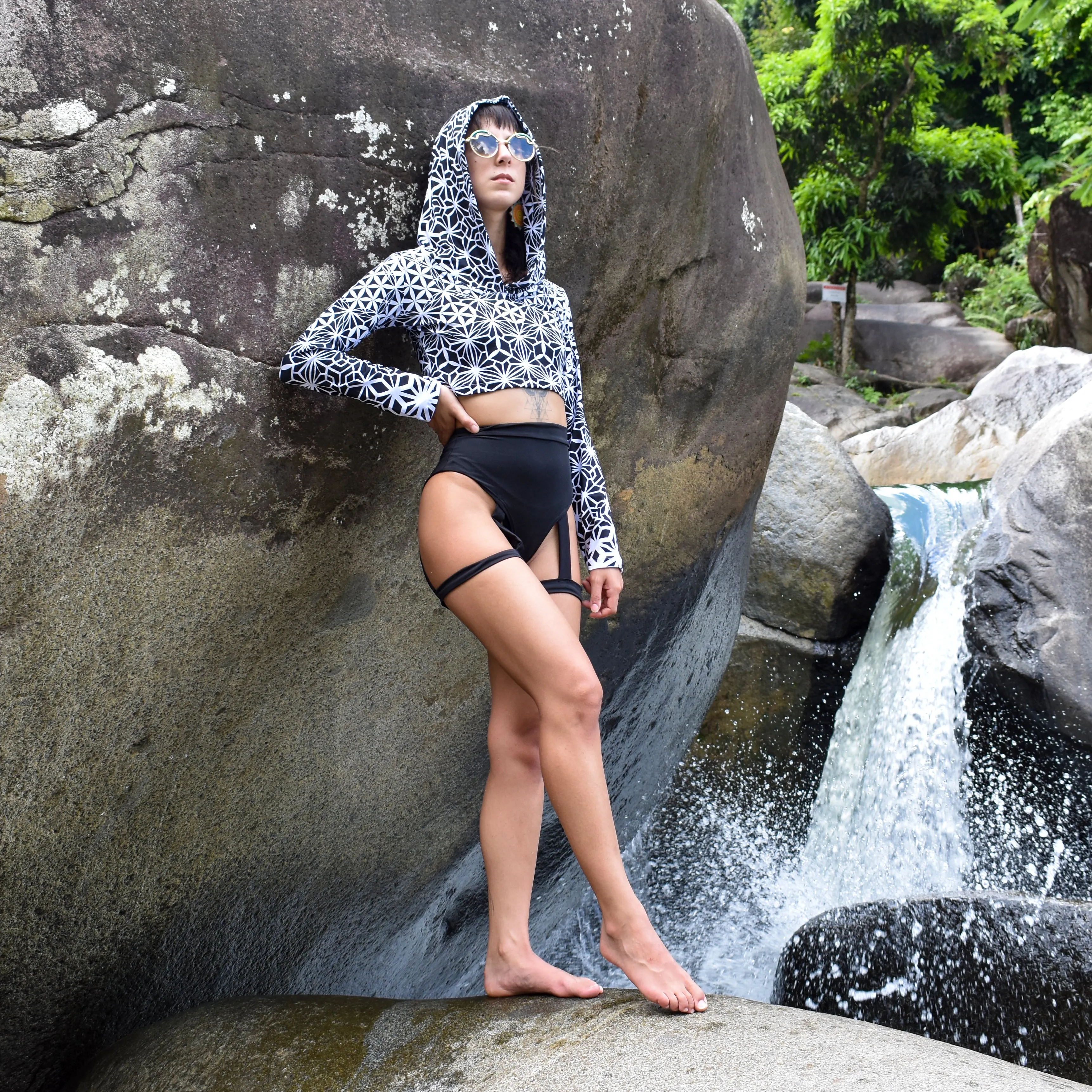 Tessellating Fractals Crop Hoodie