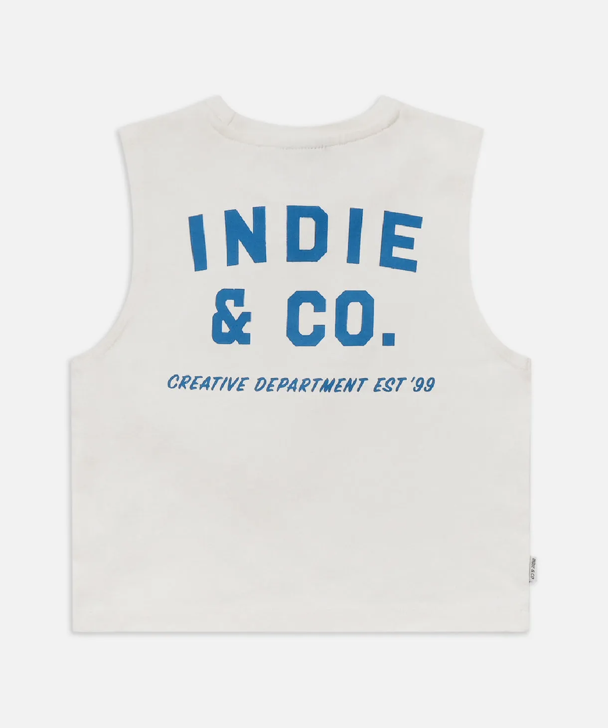 The Camino Muscle Tee - Cream/Blue