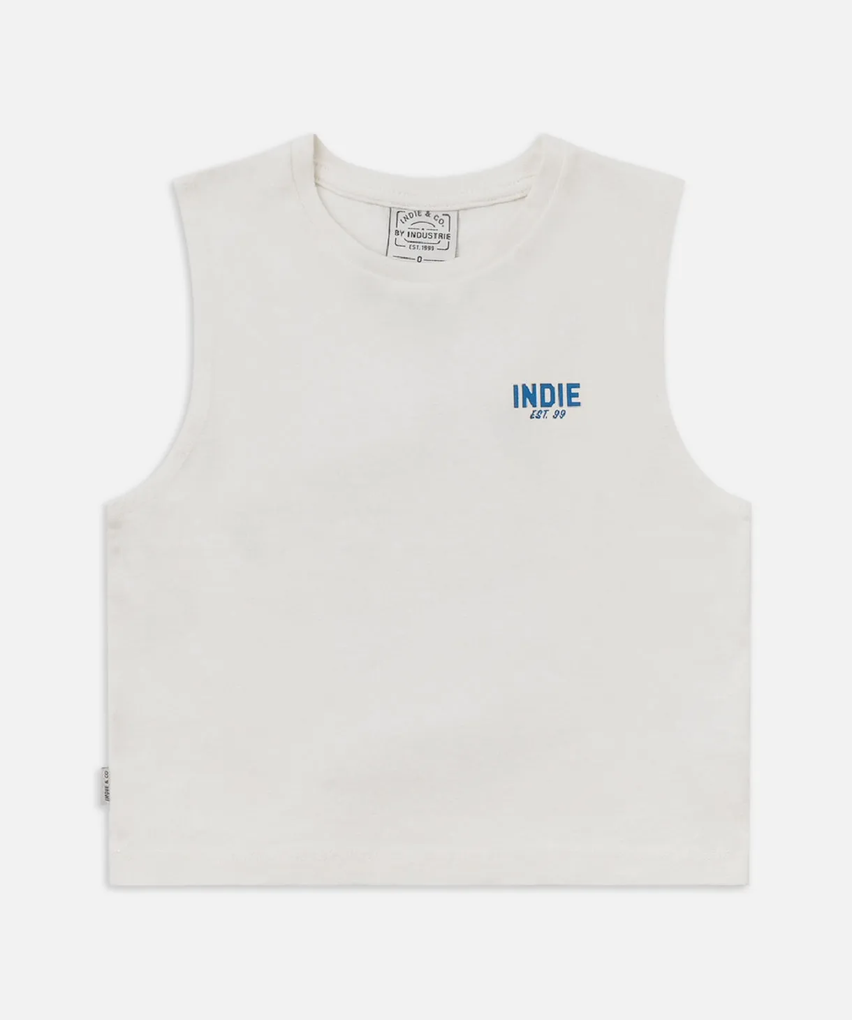The Camino Muscle Tee - Cream/Blue