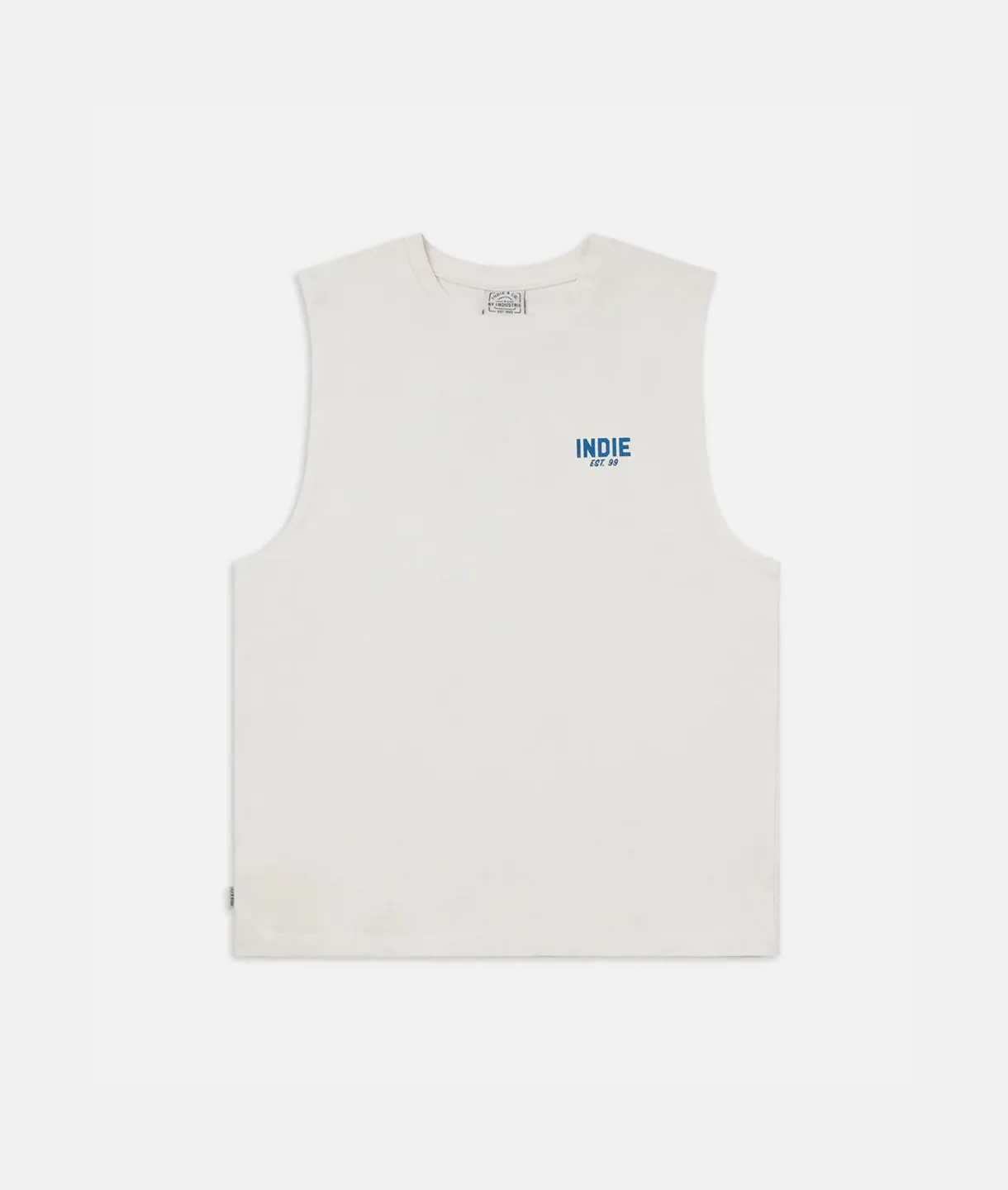 The Camino Muscle Tee - Cream/Blue