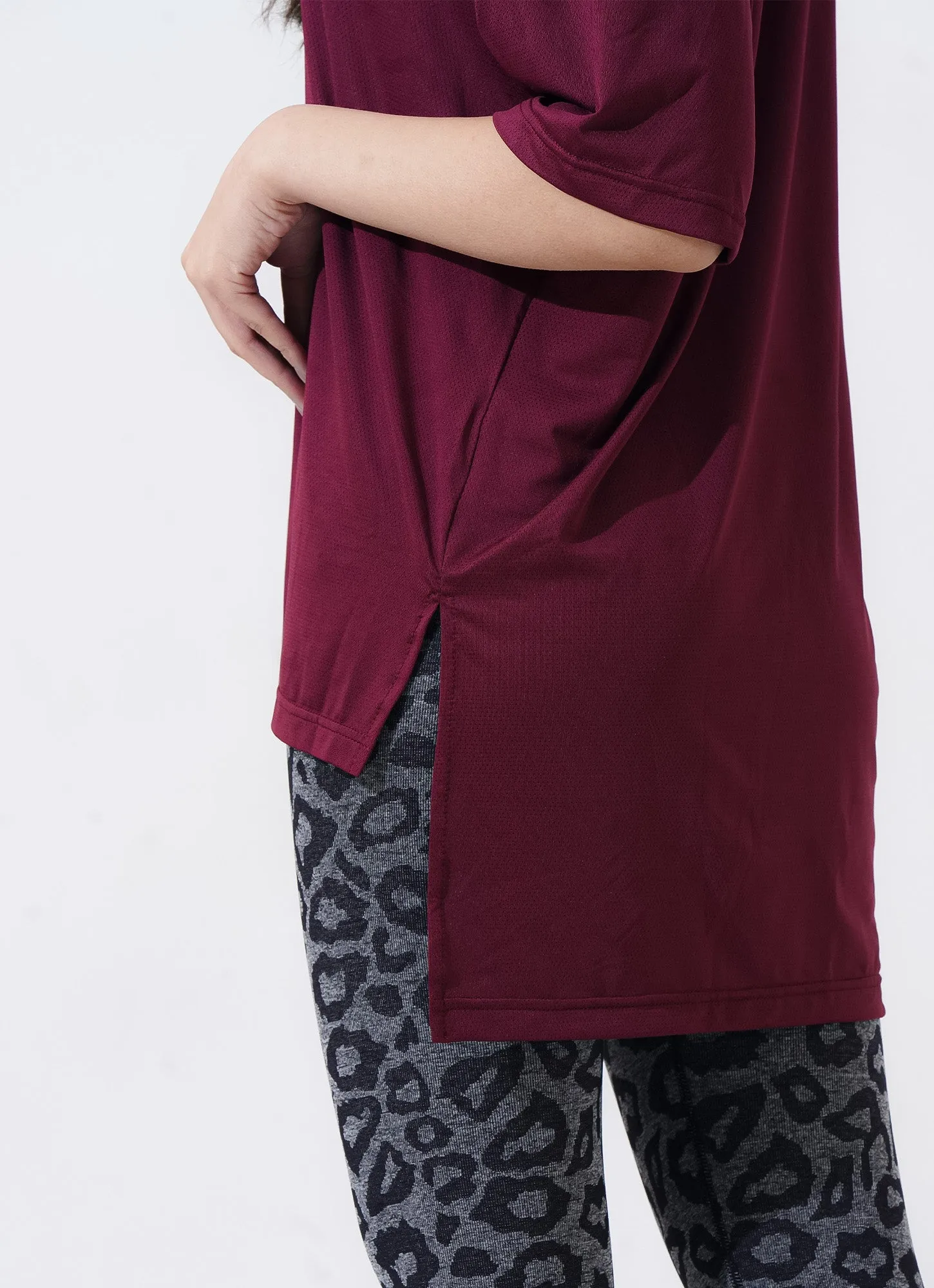 The Modest Top - Maroon