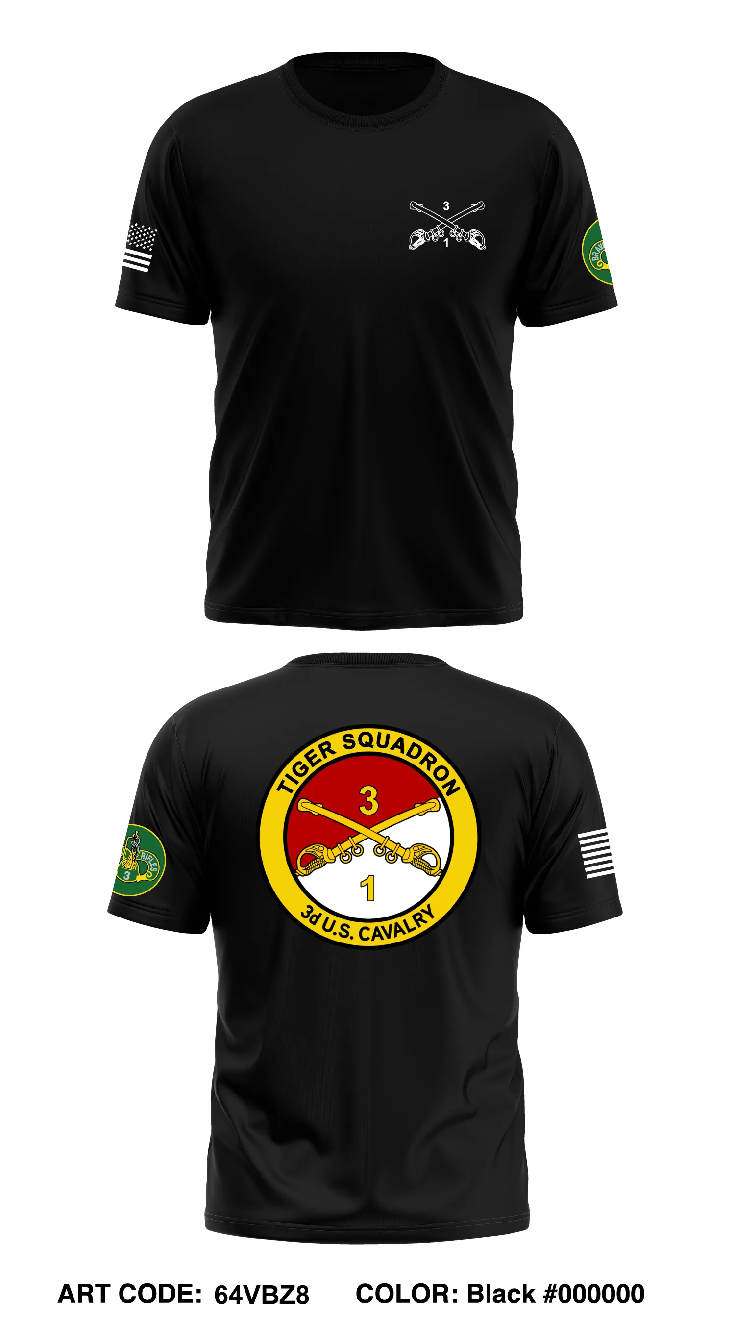 Tiger Squadron (1/3d CR) Store 1 Core Men's SS Performance Tee - 64VBZ8