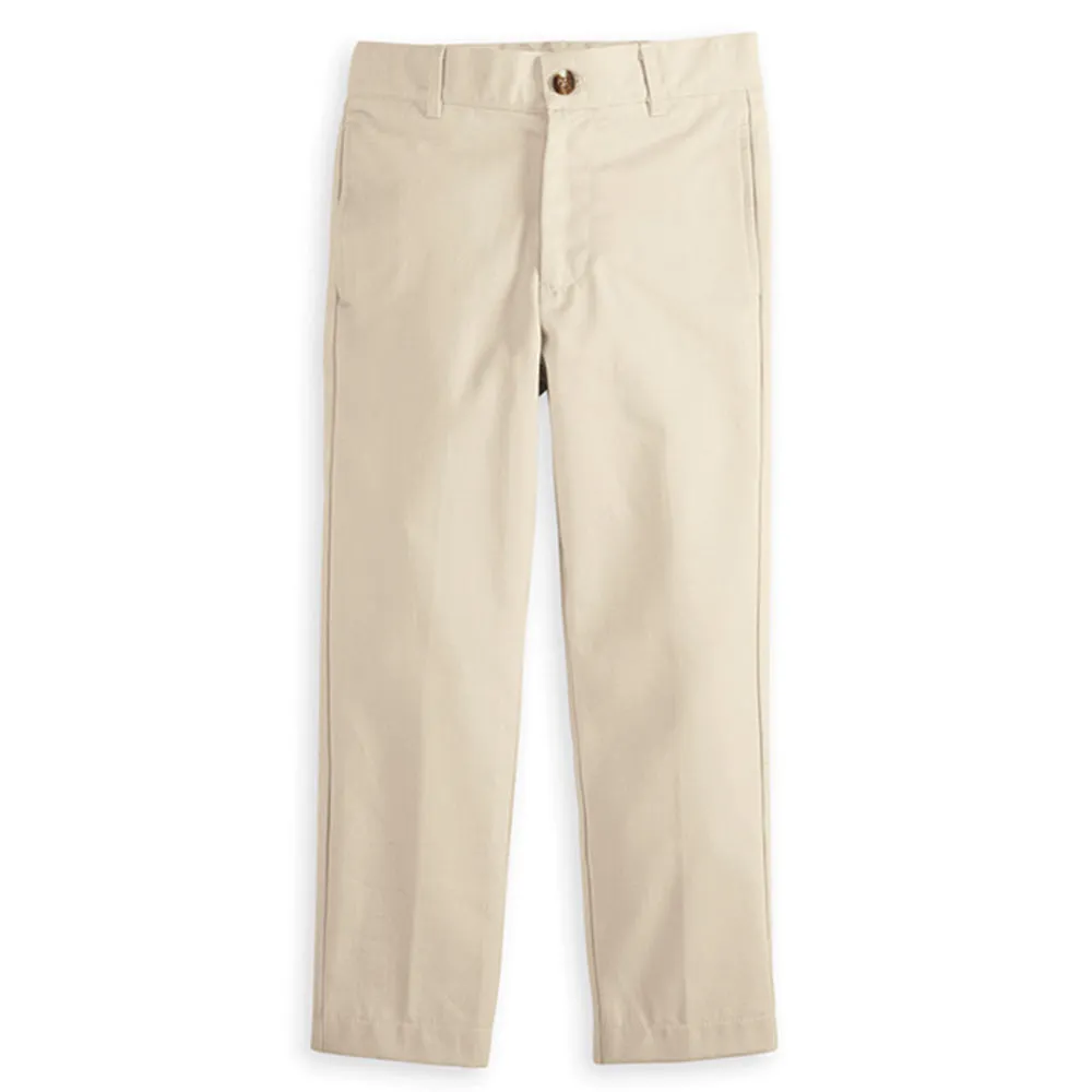 Twill Boy's Slim Pant -- Stone Twill