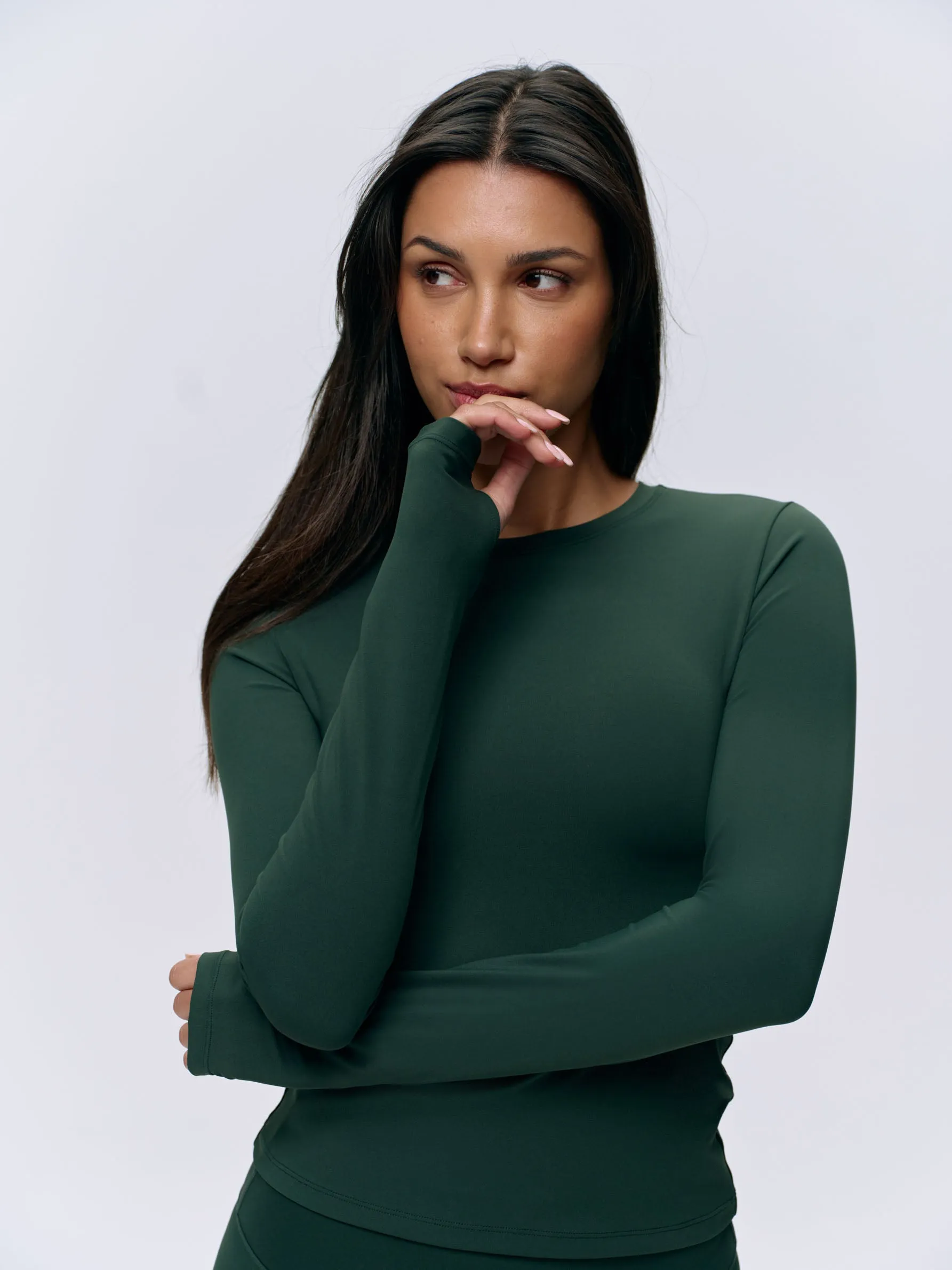 Ultimate Long Sleeve Top - Pine Green