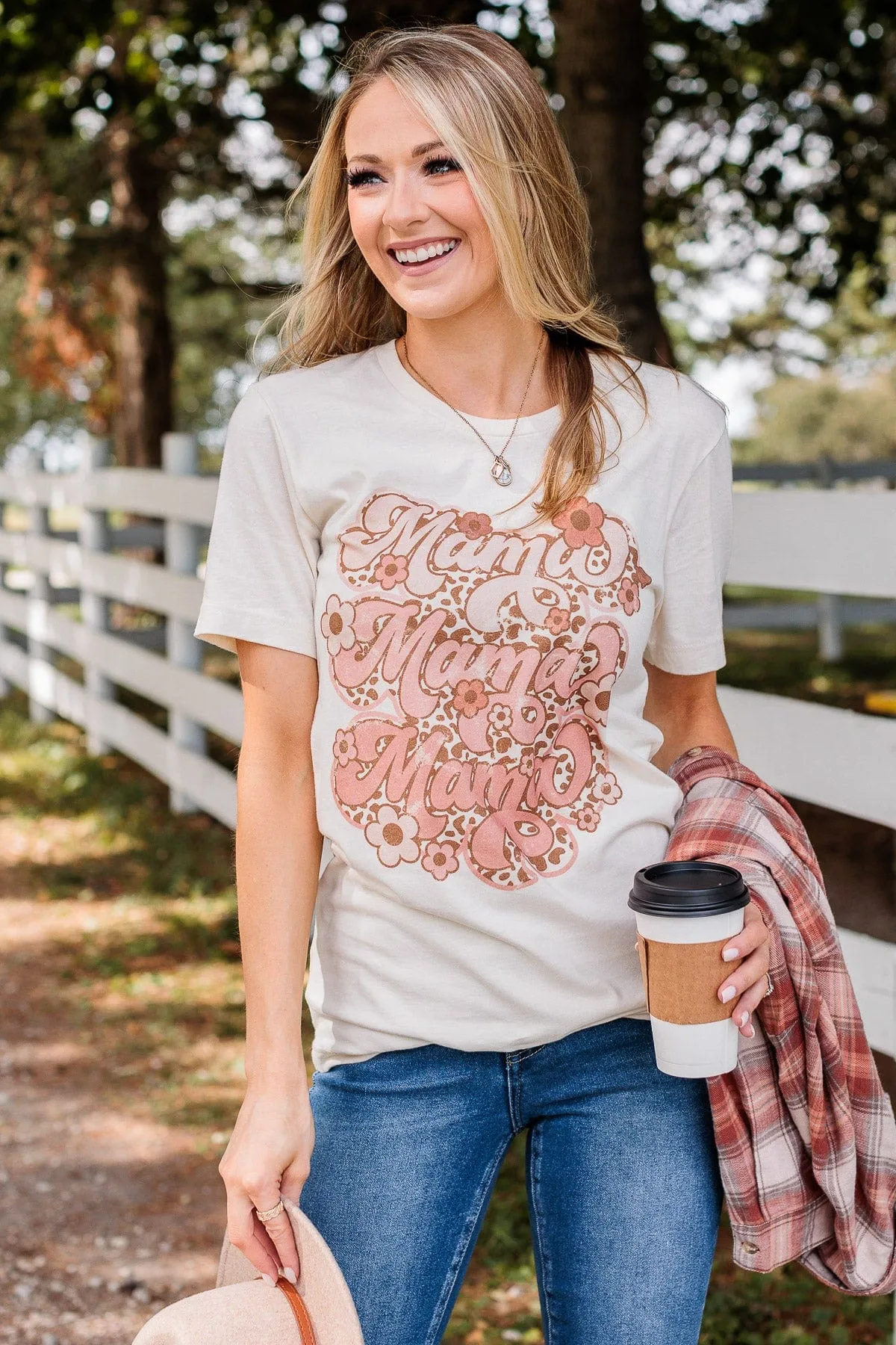 Unconditional Love "Mama" Graphic Tee- Cream