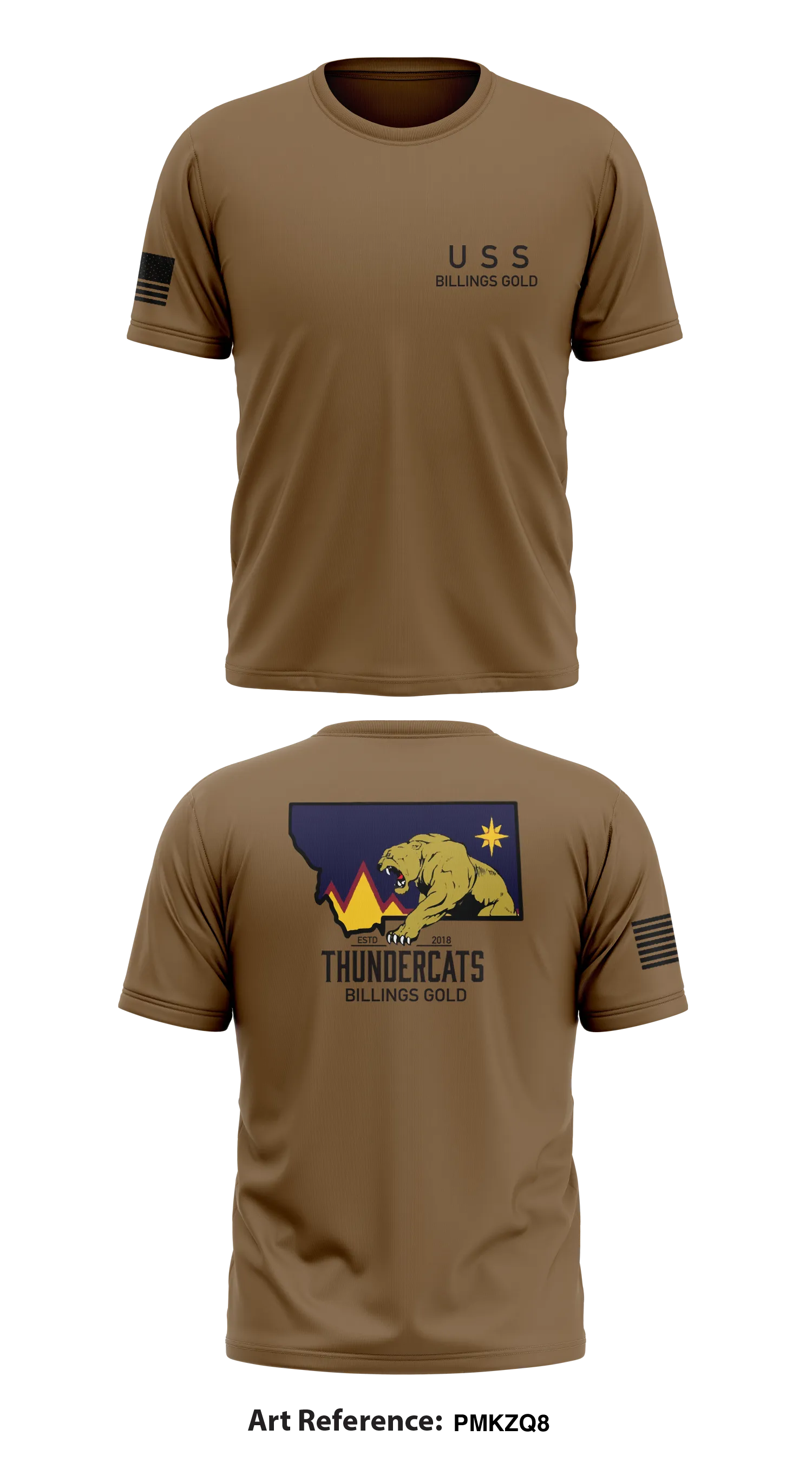 USS Billings Gold Store 1 Core Men's SS Performance Tee - pMkZQ8