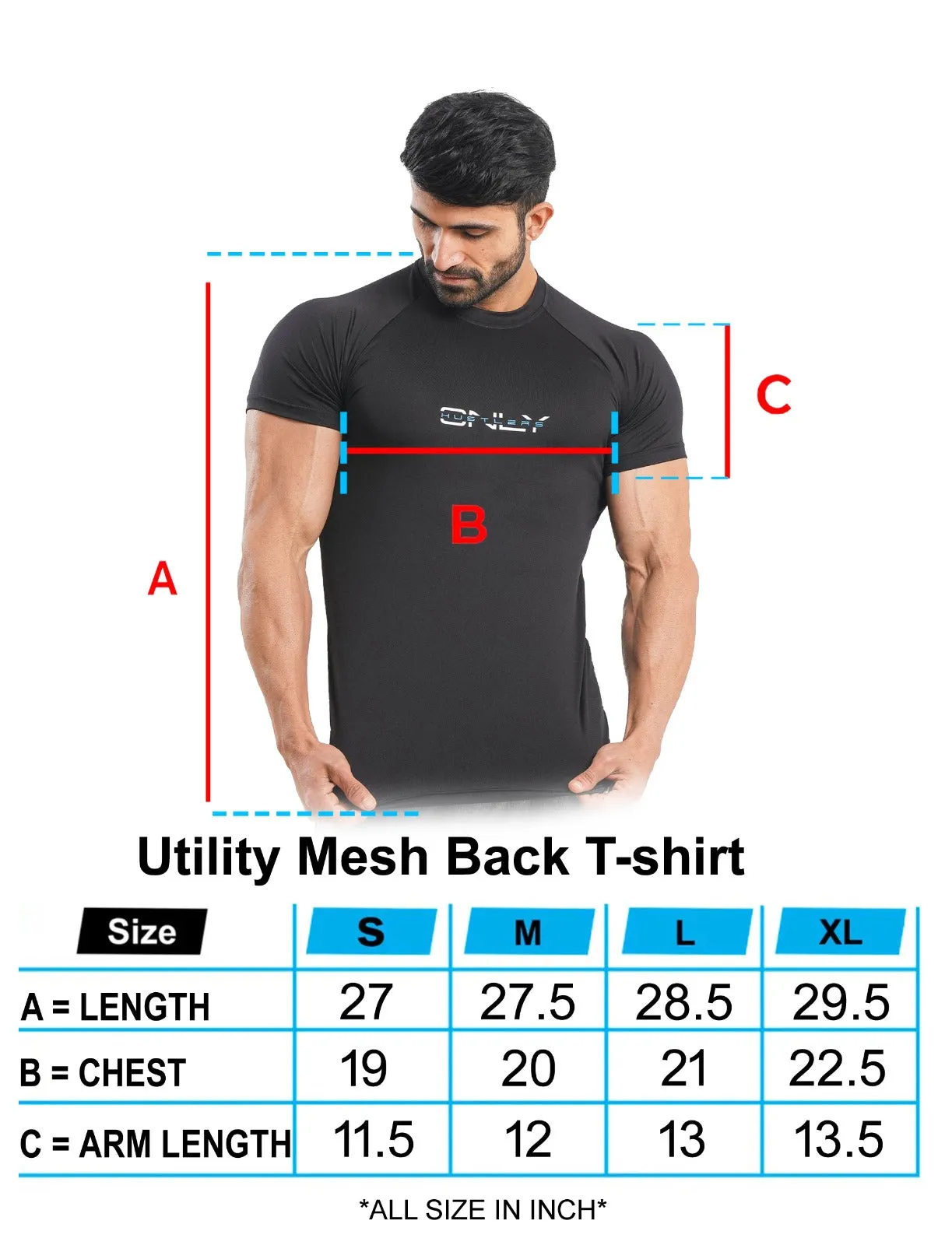 Utility Mesh Back Tshirt - Black