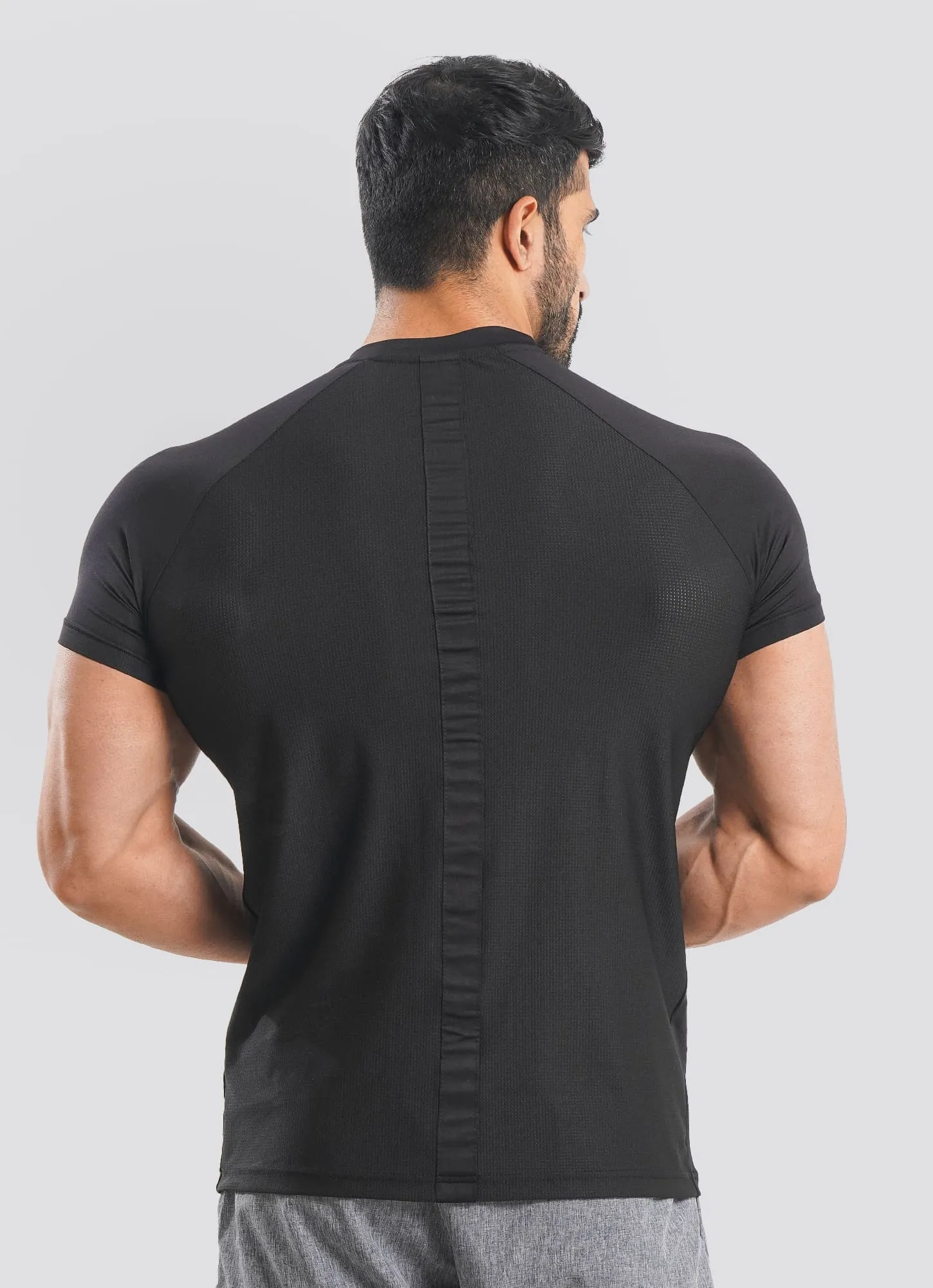 Utility Mesh Back Tshirt - Black