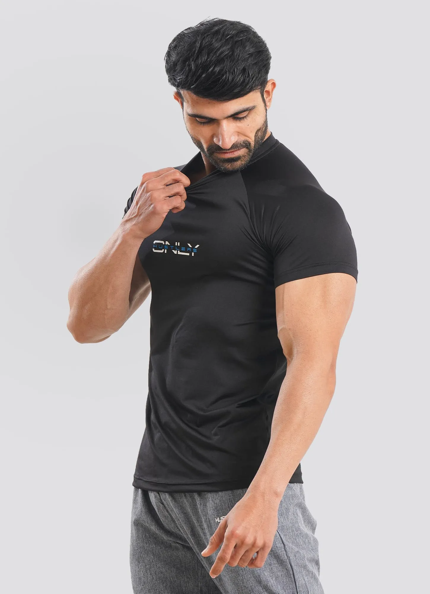 Utility Mesh Back Tshirt - Black