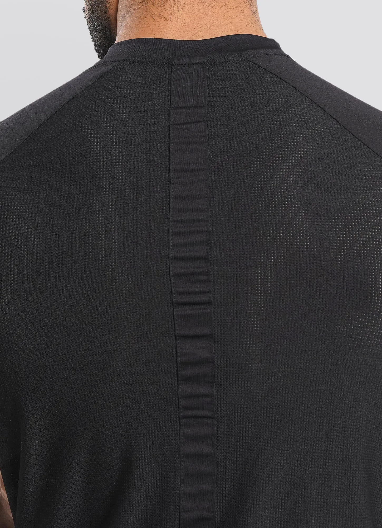 Utility Mesh Back Tshirt - Black