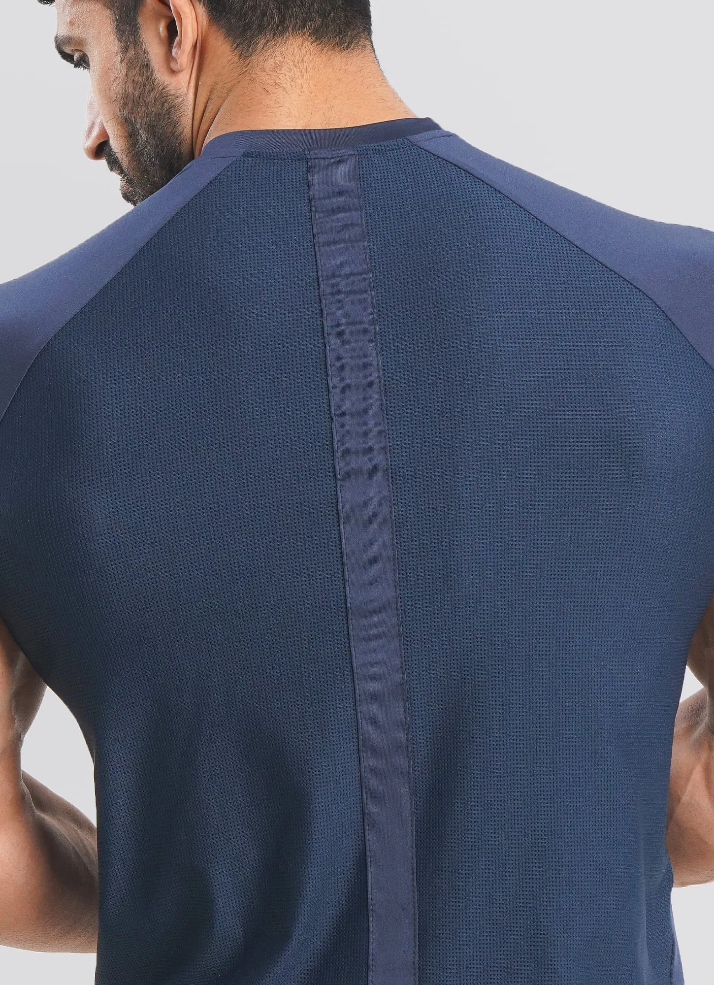 Utility Mesh Back Tshirt - Navy