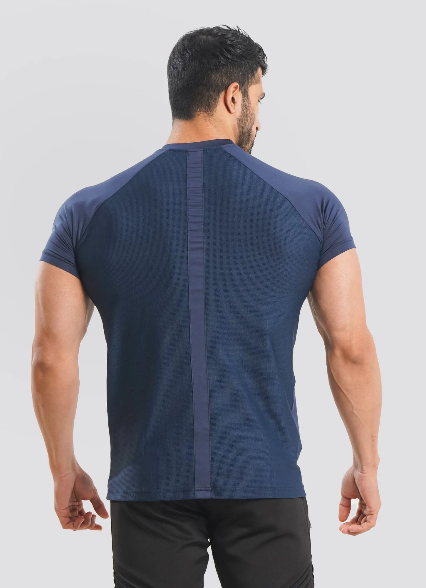 Utility Mesh Back Tshirt - Navy