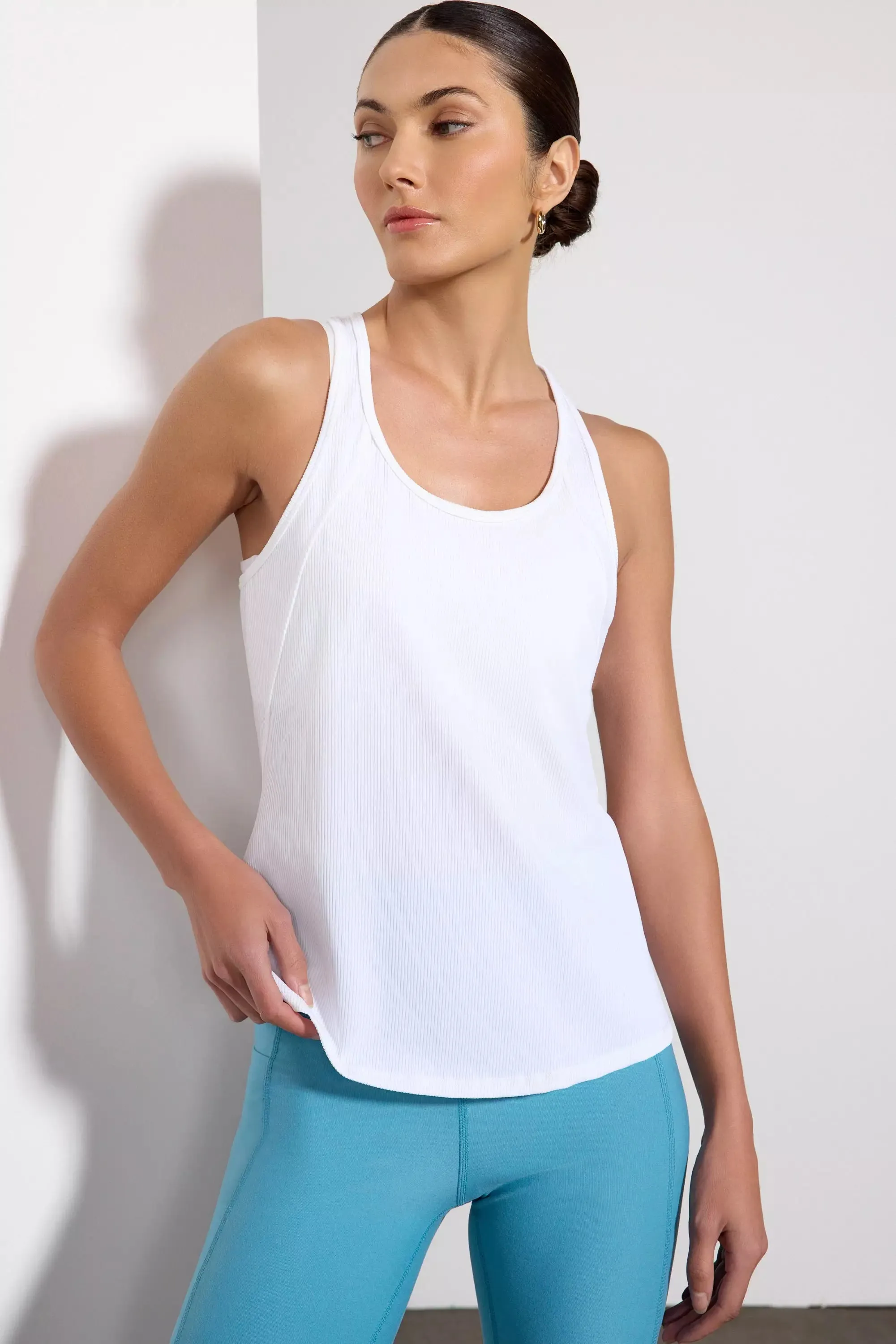 Vivid Racer Back Tank - White