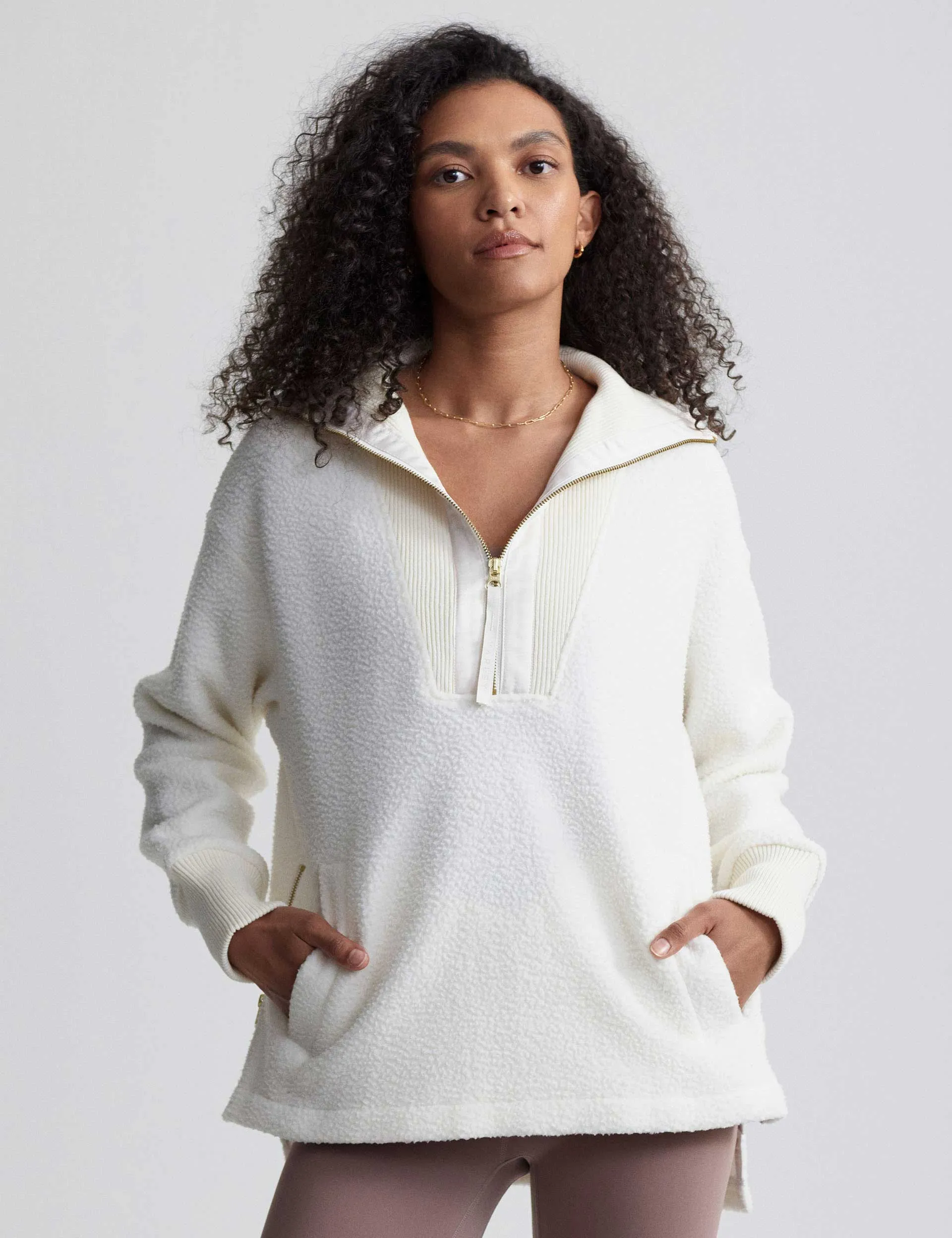 Wallace Half Zip Fleece - Egret