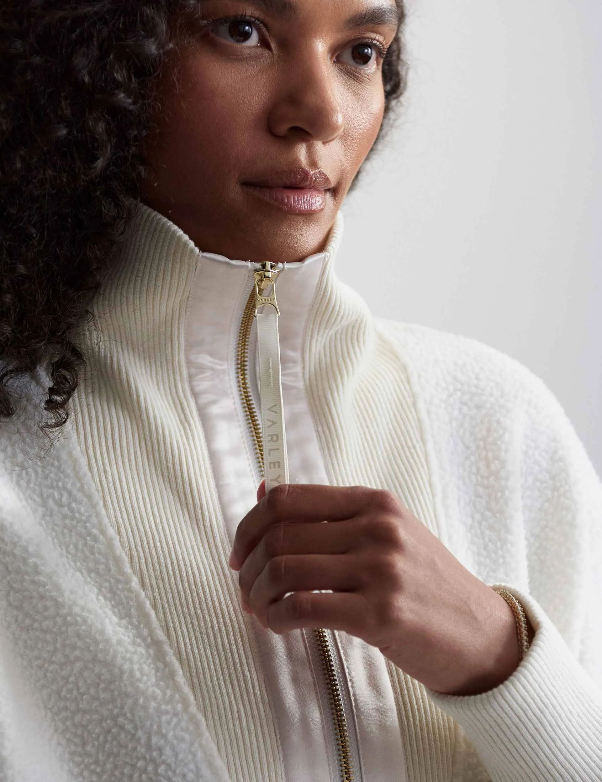 Wallace Half Zip Fleece - Egret