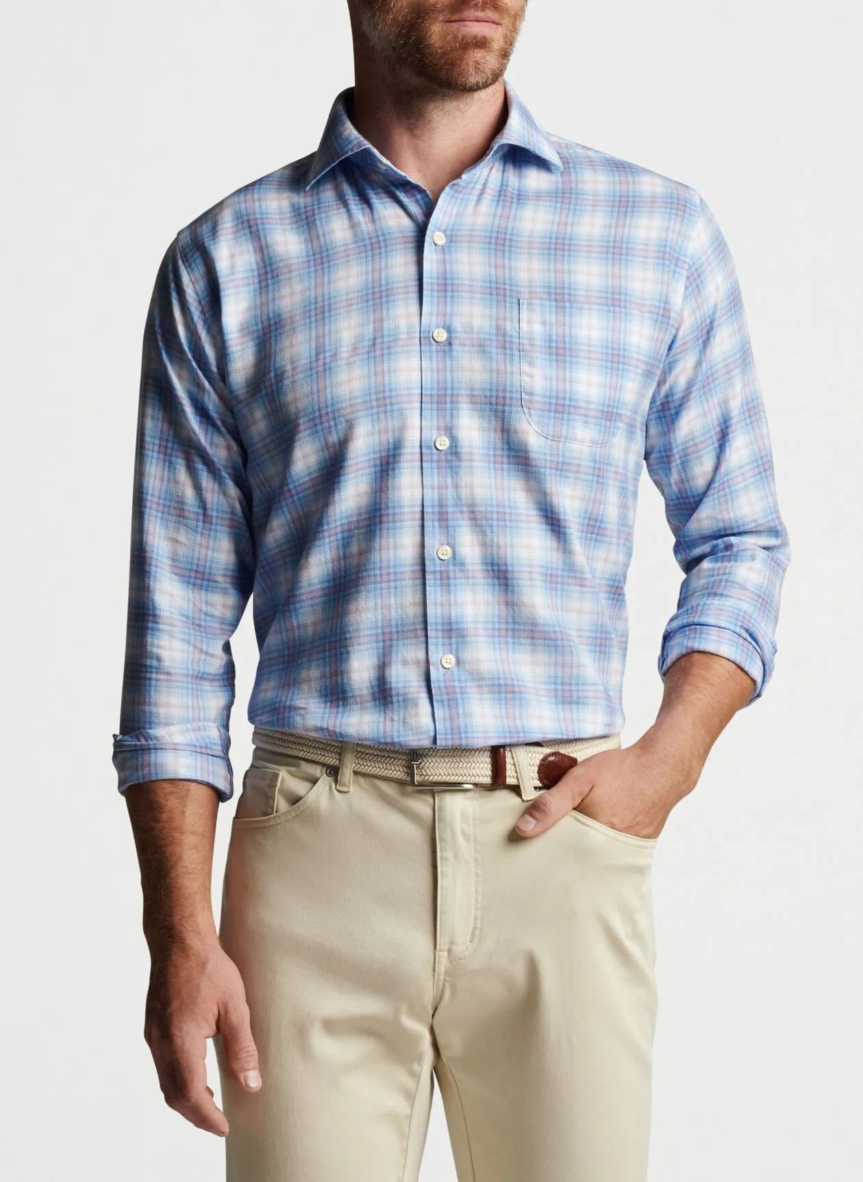 Wester Summer Soft Cotton Sport Shirt (Cottage Blue)