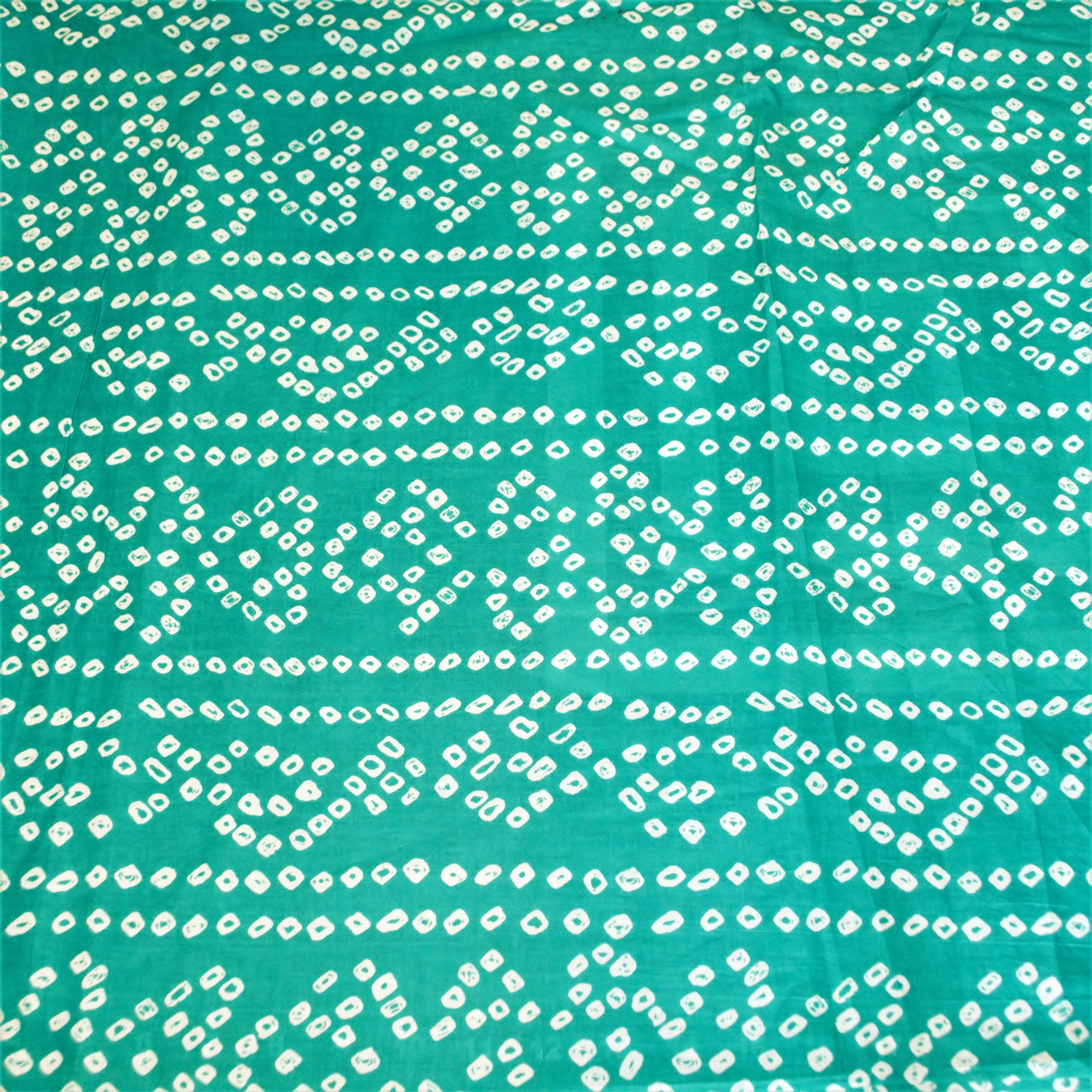 White Diamonds & Stripes on Green Background