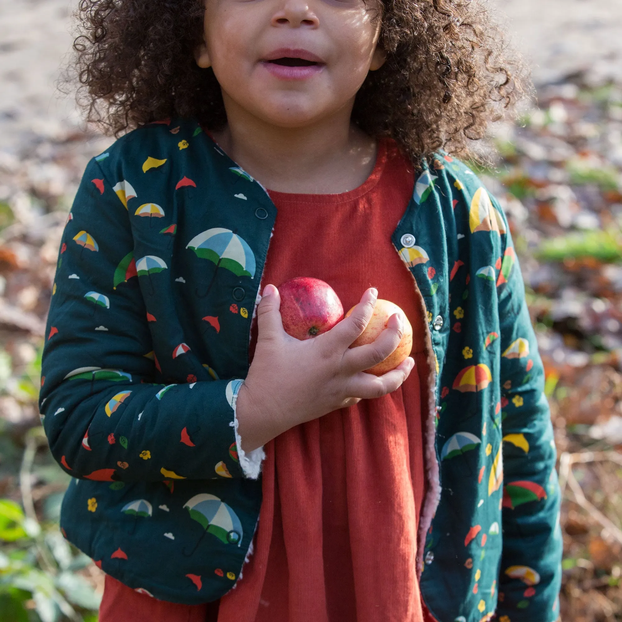 Windy Day Collarless Reversible Cosy Jacket