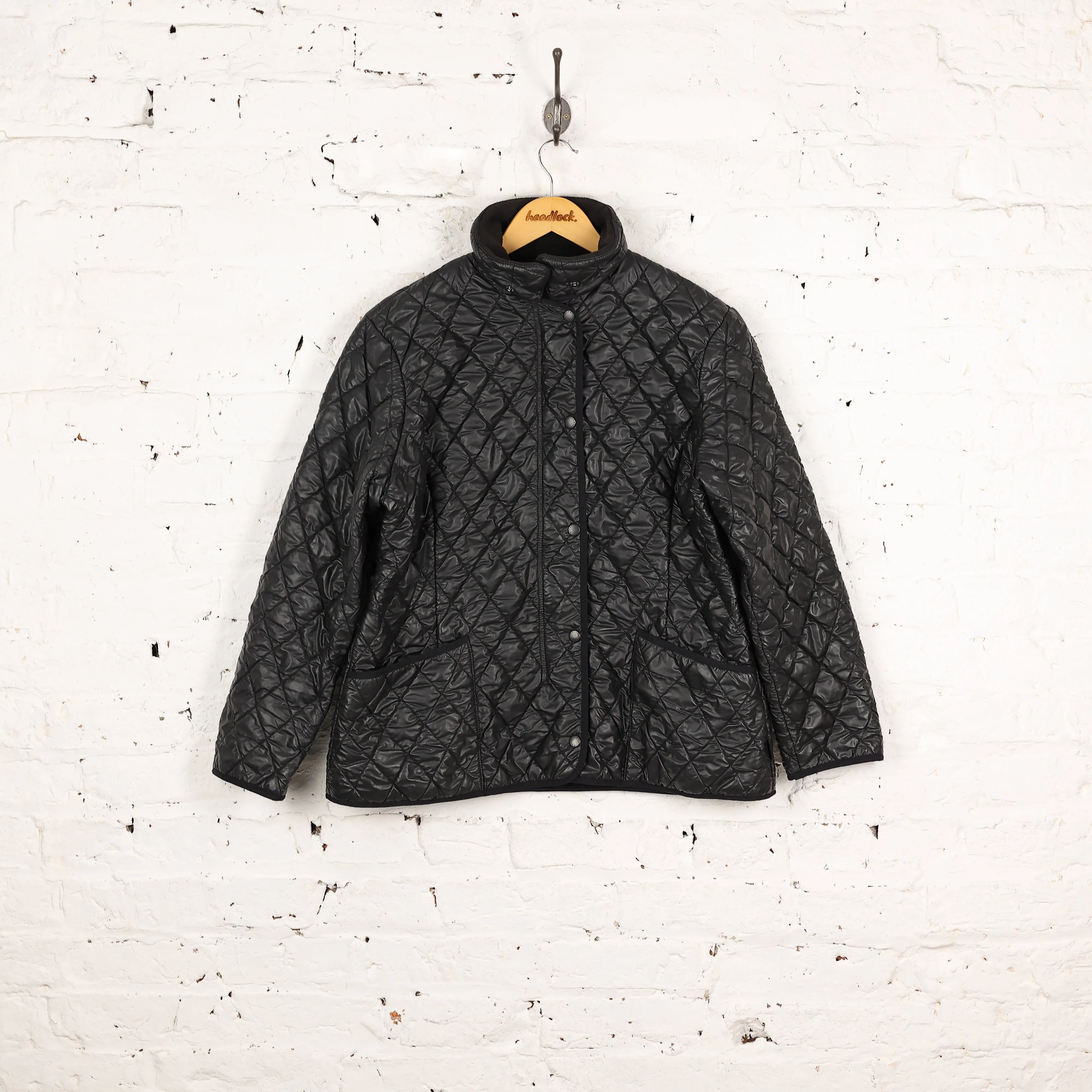 Women's Barbour Buff Quilt Jacket - Black - Women's L