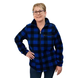WOMEN'S CAMP JACKET BUFFALO CHECK BLUE