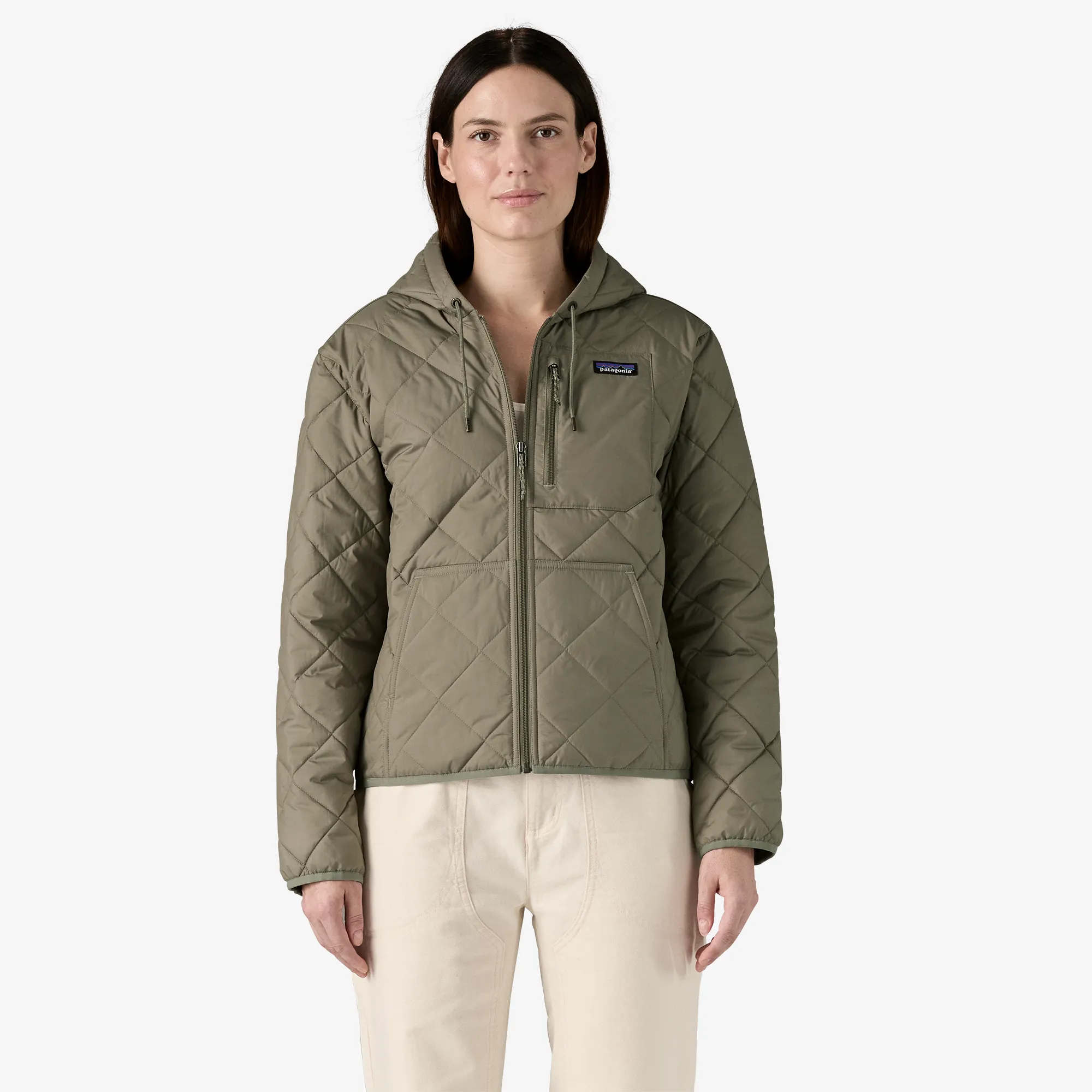 Women's Diamond Quilted Bomber Hoody