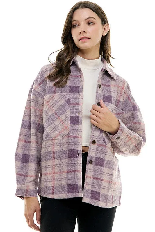 Women's Heavy weight Plaid Jacket