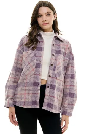 Women's Heavy weight Plaid Jacket