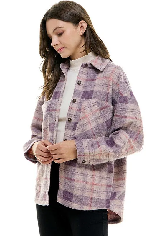 Women's Heavy weight Plaid Jacket
