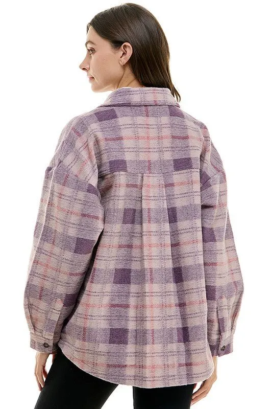 Women's Heavy weight Plaid Jacket