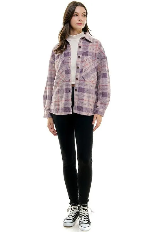 Women's Heavy weight Plaid Jacket