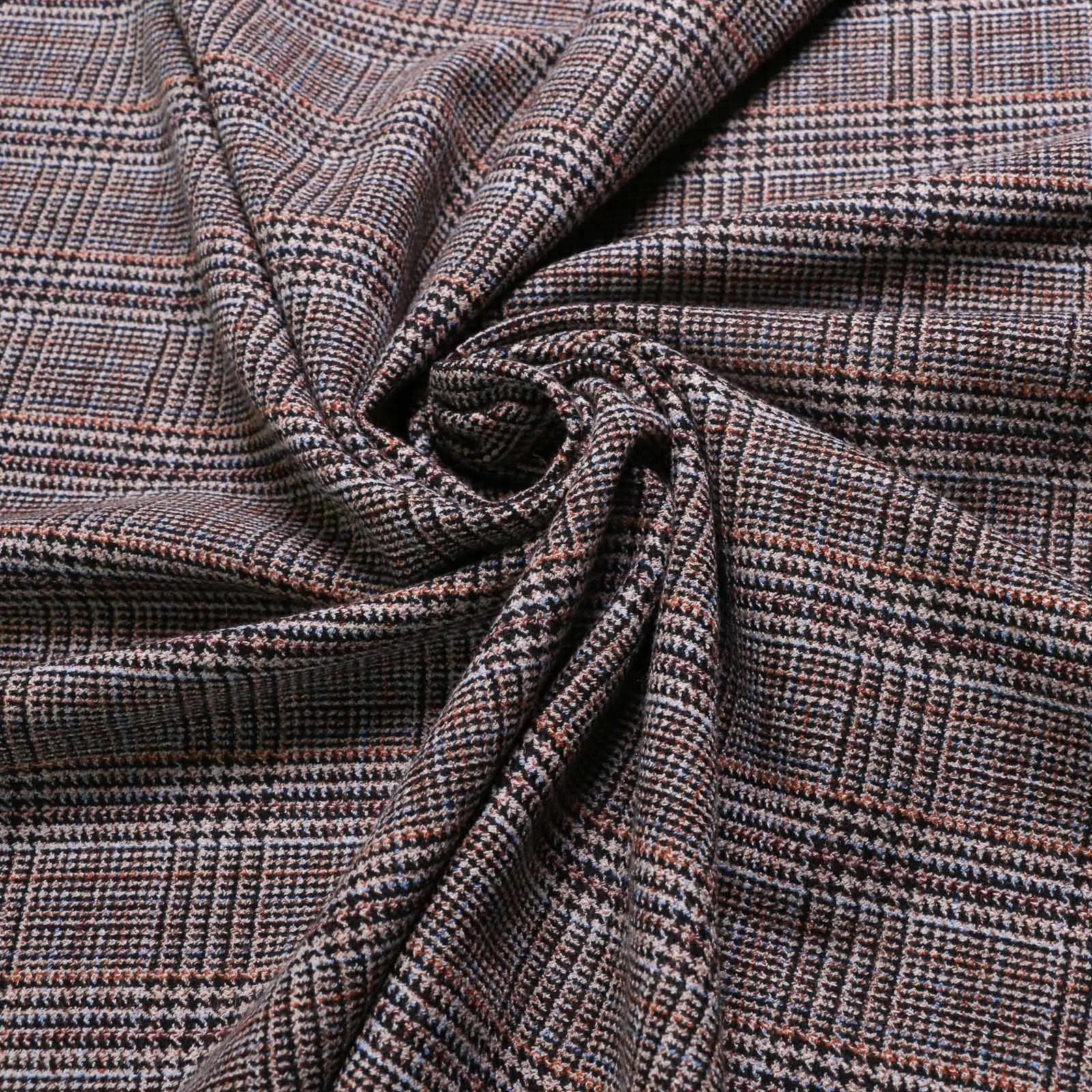 Wool blend Suiting Fabric - Beige and black