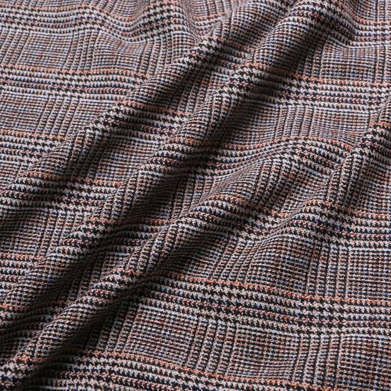 Wool blend Suiting Fabric - Beige and black