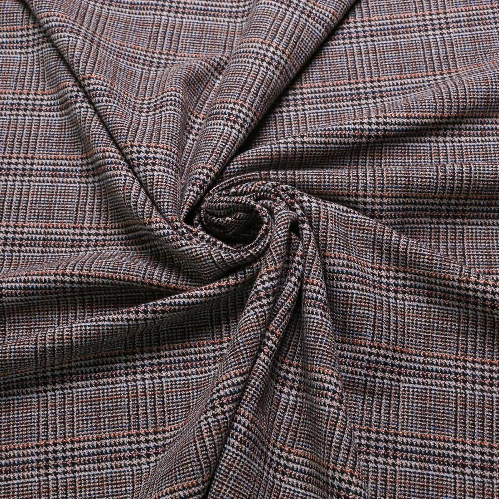 Wool blend Suiting Fabric - Beige and black
